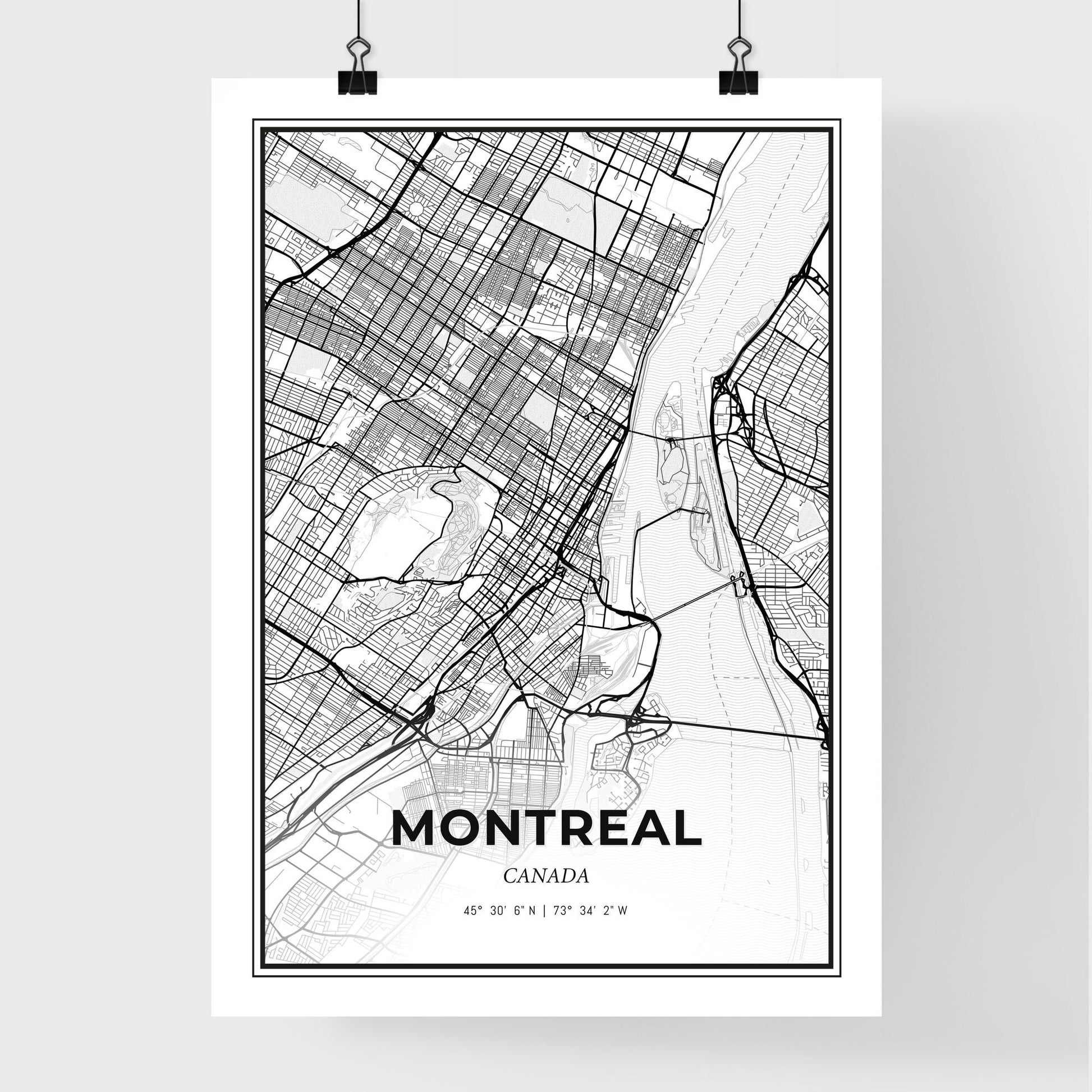 Montreal Canada - Premium City Map Poster