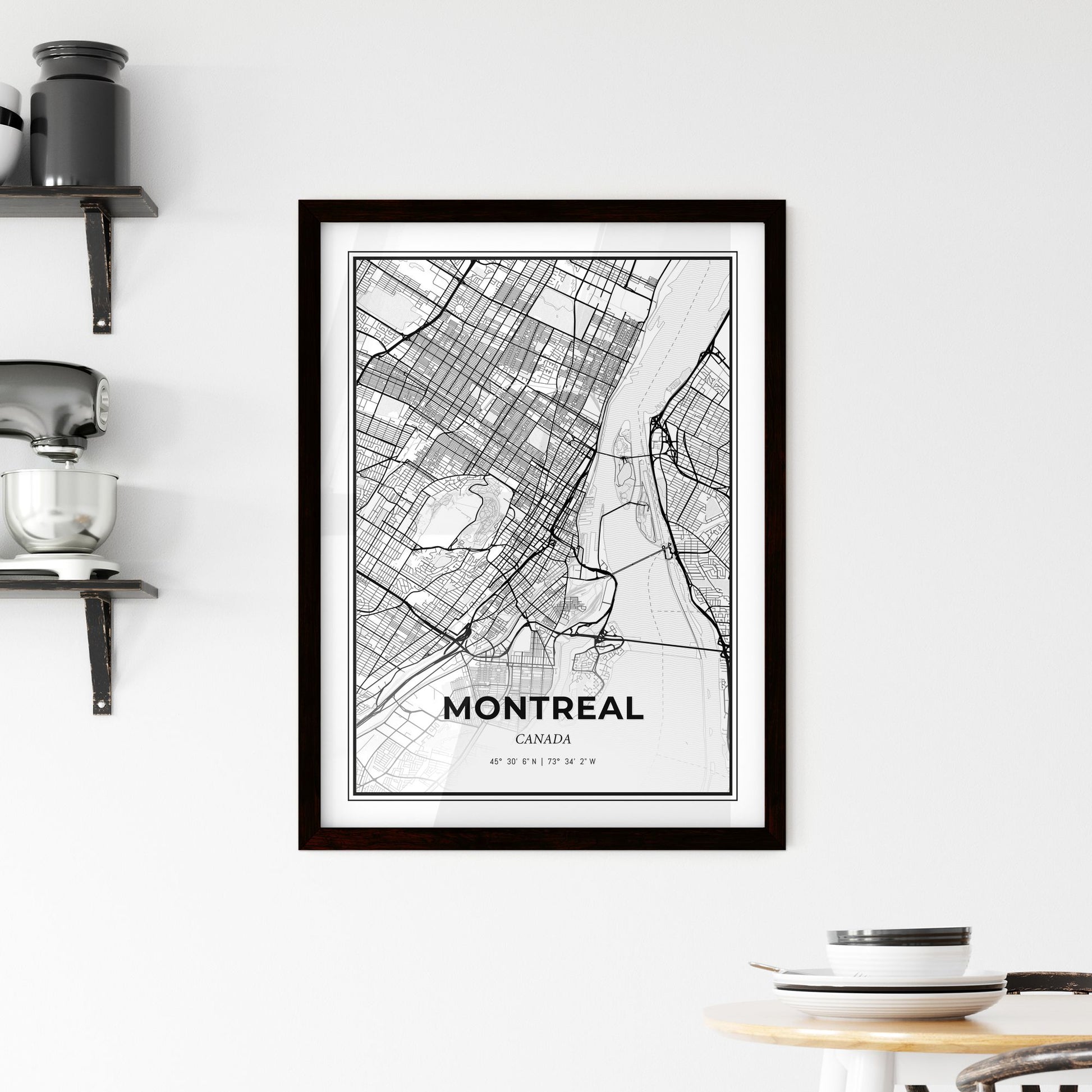 Montreal Canada - Minimal City Map