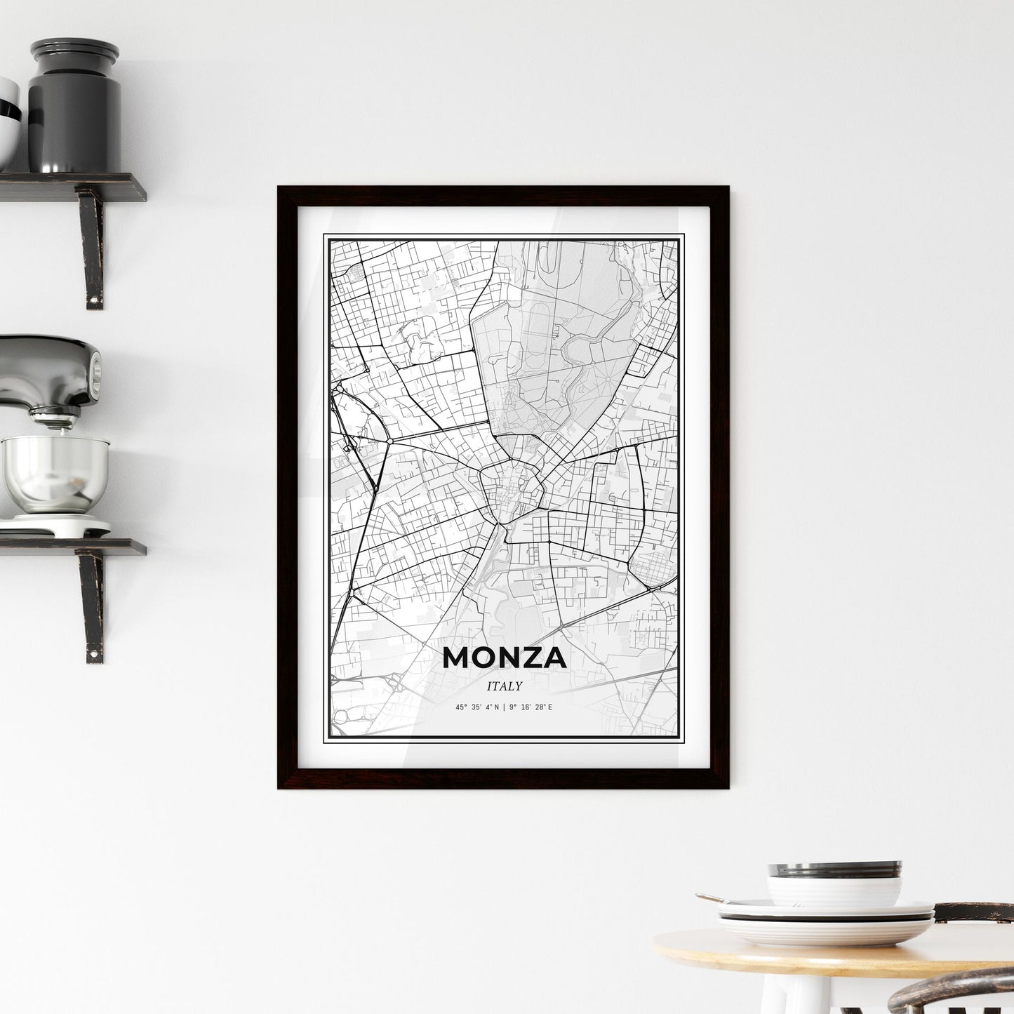 Monza Italy - Minimal City Map