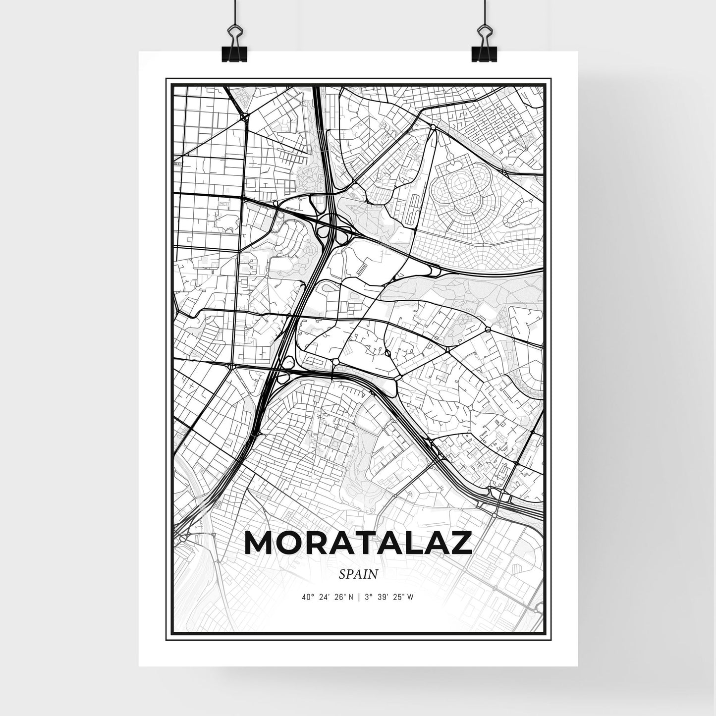 Moratalaz Spain - Premium City Map Poster