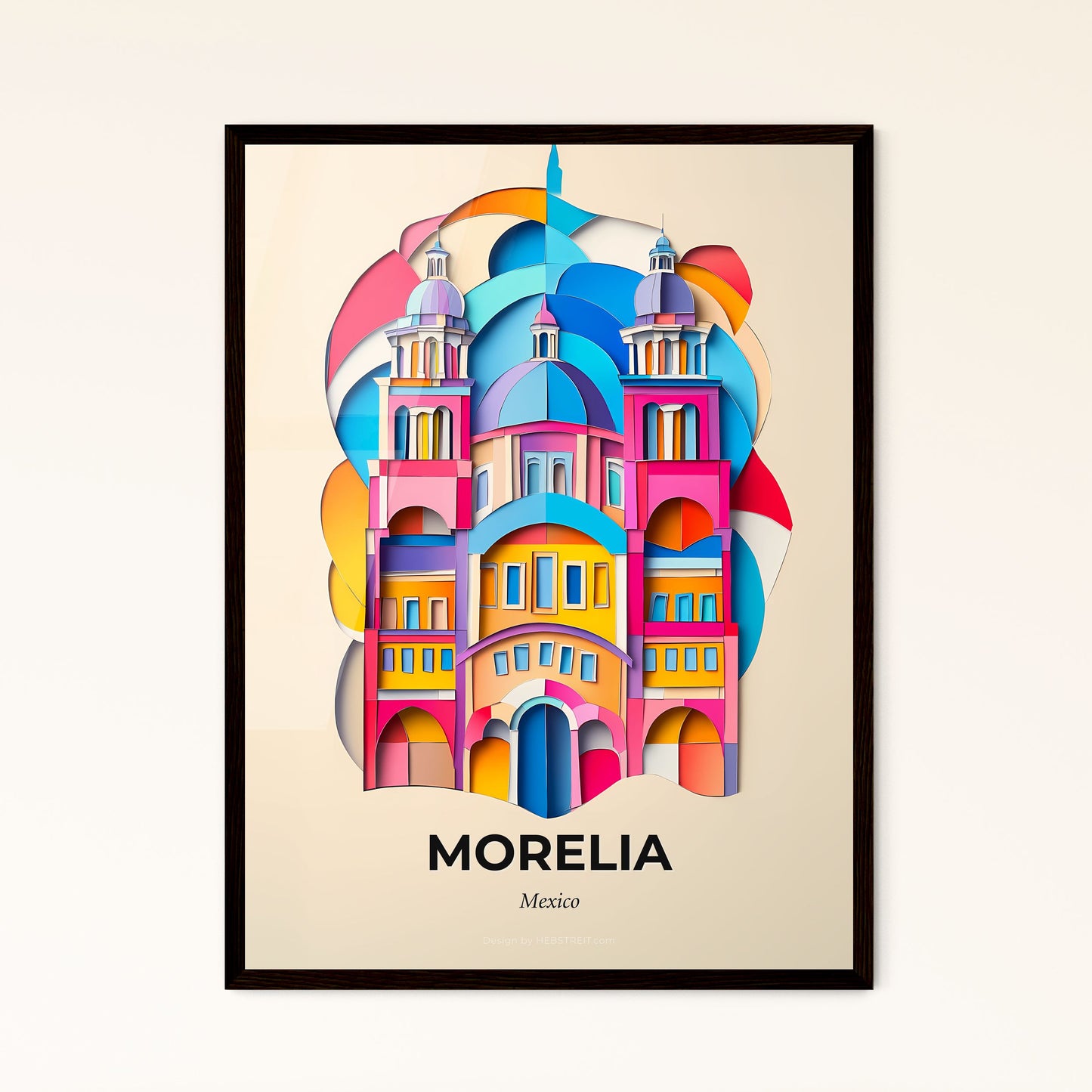 Vivid Morelia, Mexico - a colorful city with a clock tower in the middle