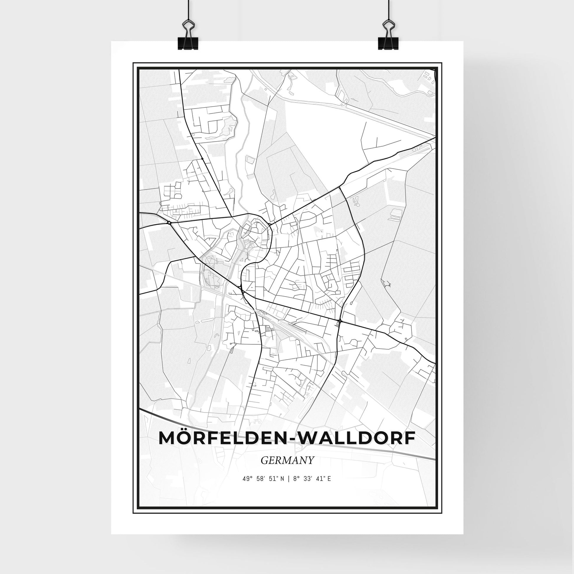 Morfelden-Walldorf Germany - Premium City Map Poster