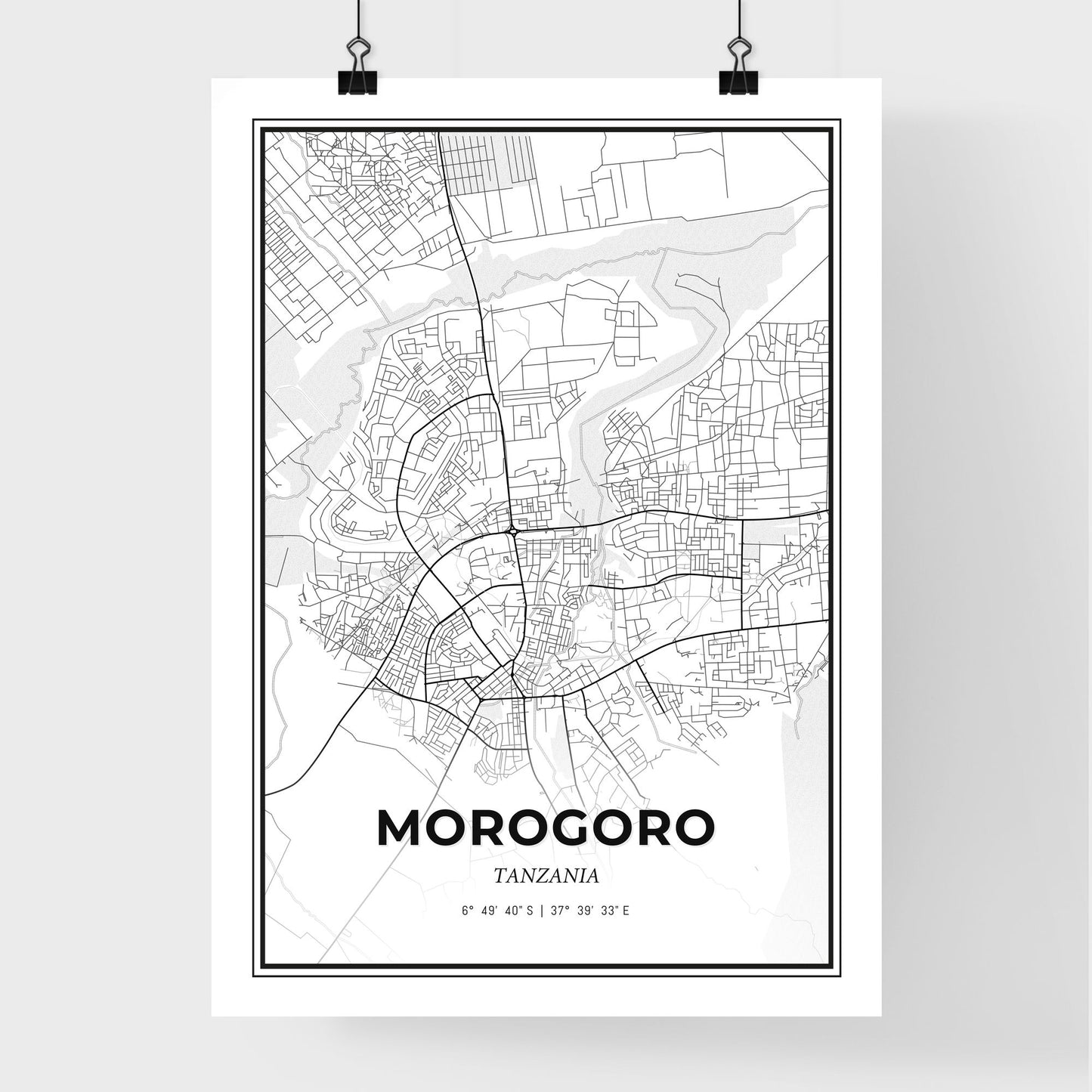 Morogoro Tanzania - Premium City Map Poster