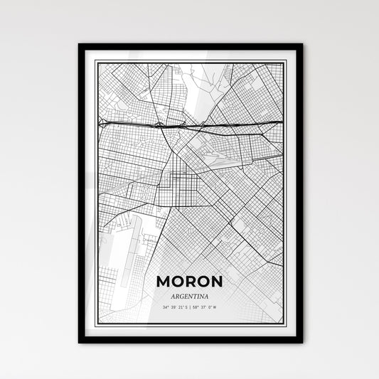 Moron Argentina - Scandinavian Style City Map for Modern Home Decor