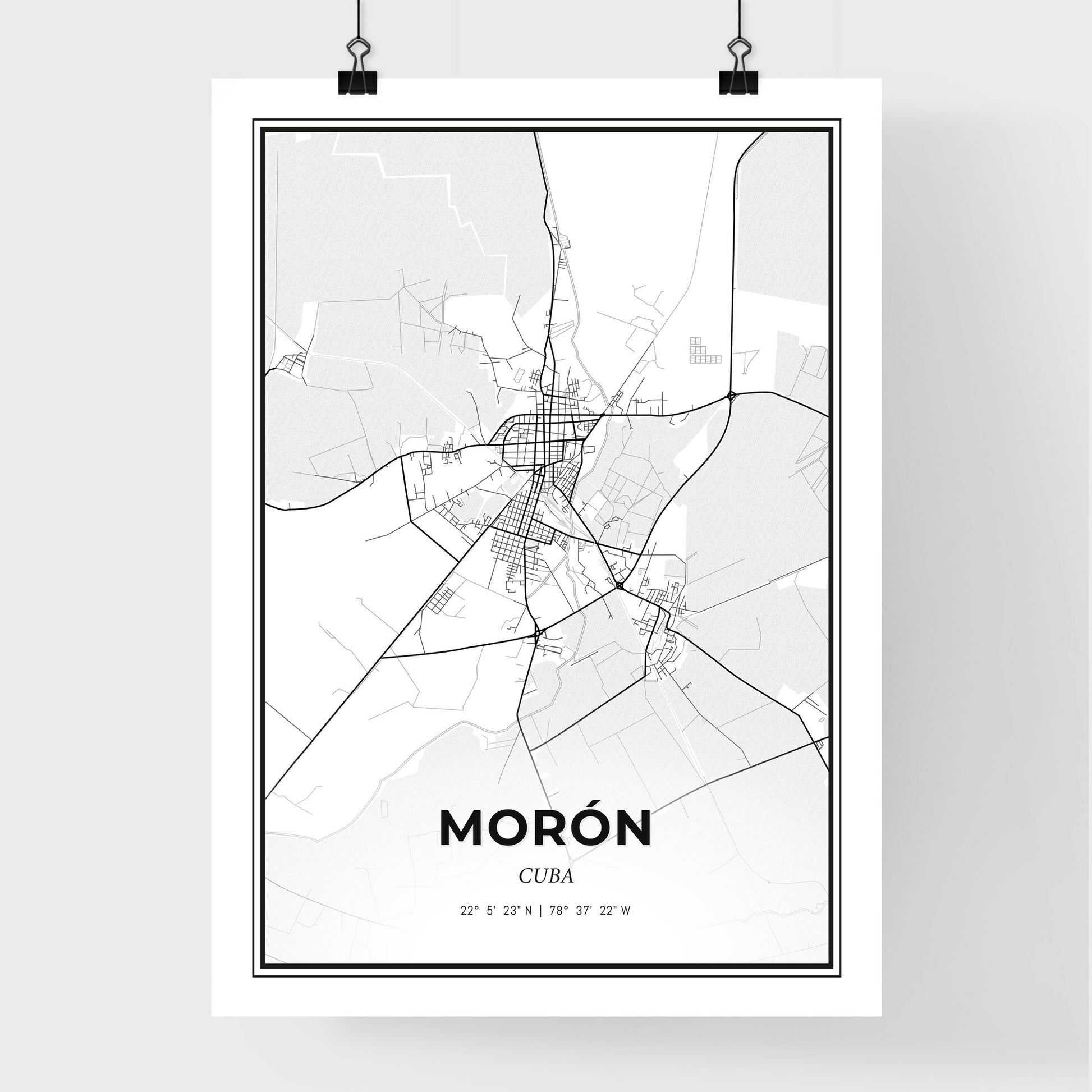 Morón Cuba - Premium City Map Poster