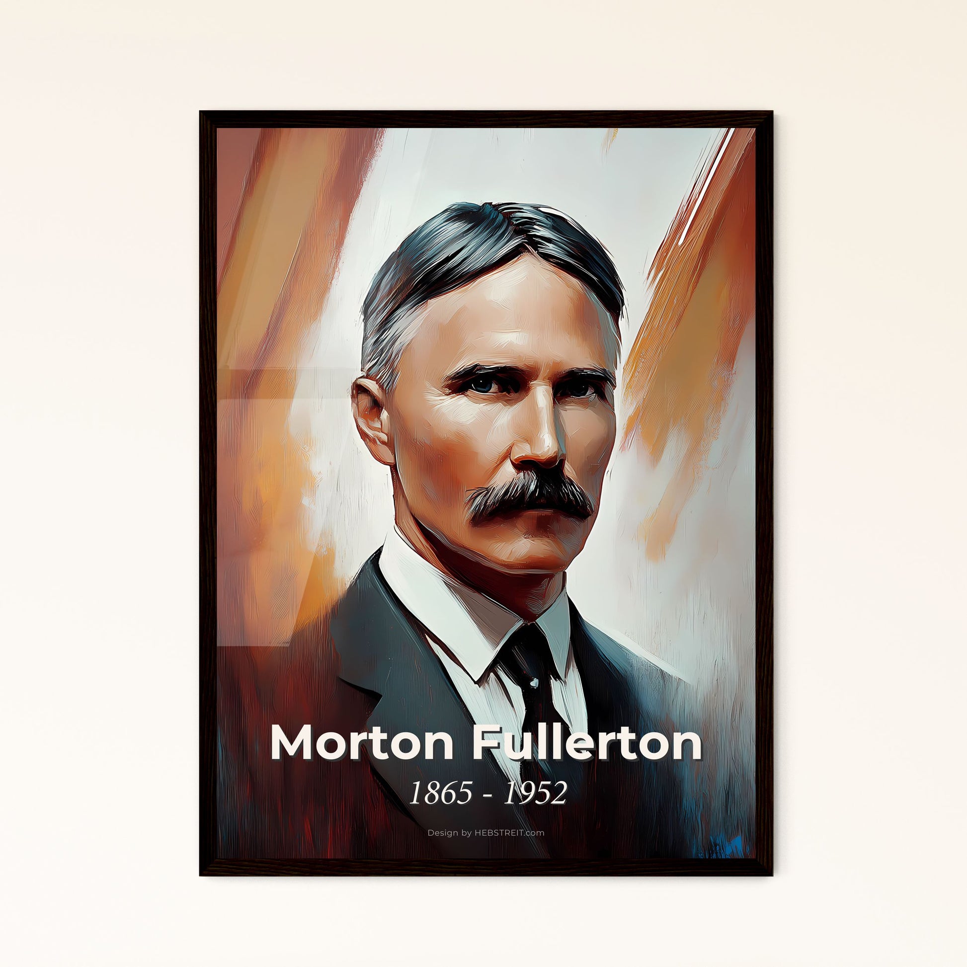 Portrait of Morton Fullerton, 1865 - 1952. Impressionistic painting of a man with a mustache.