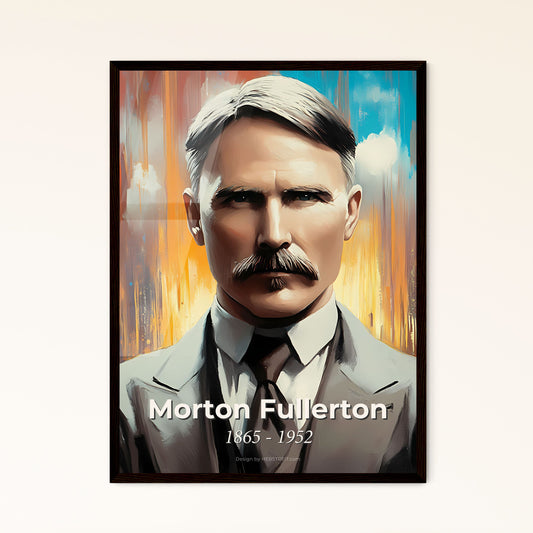 Portrait of Morton Fullerton, 1865 - 1952. Impressionistic painting of a man with a mustache.