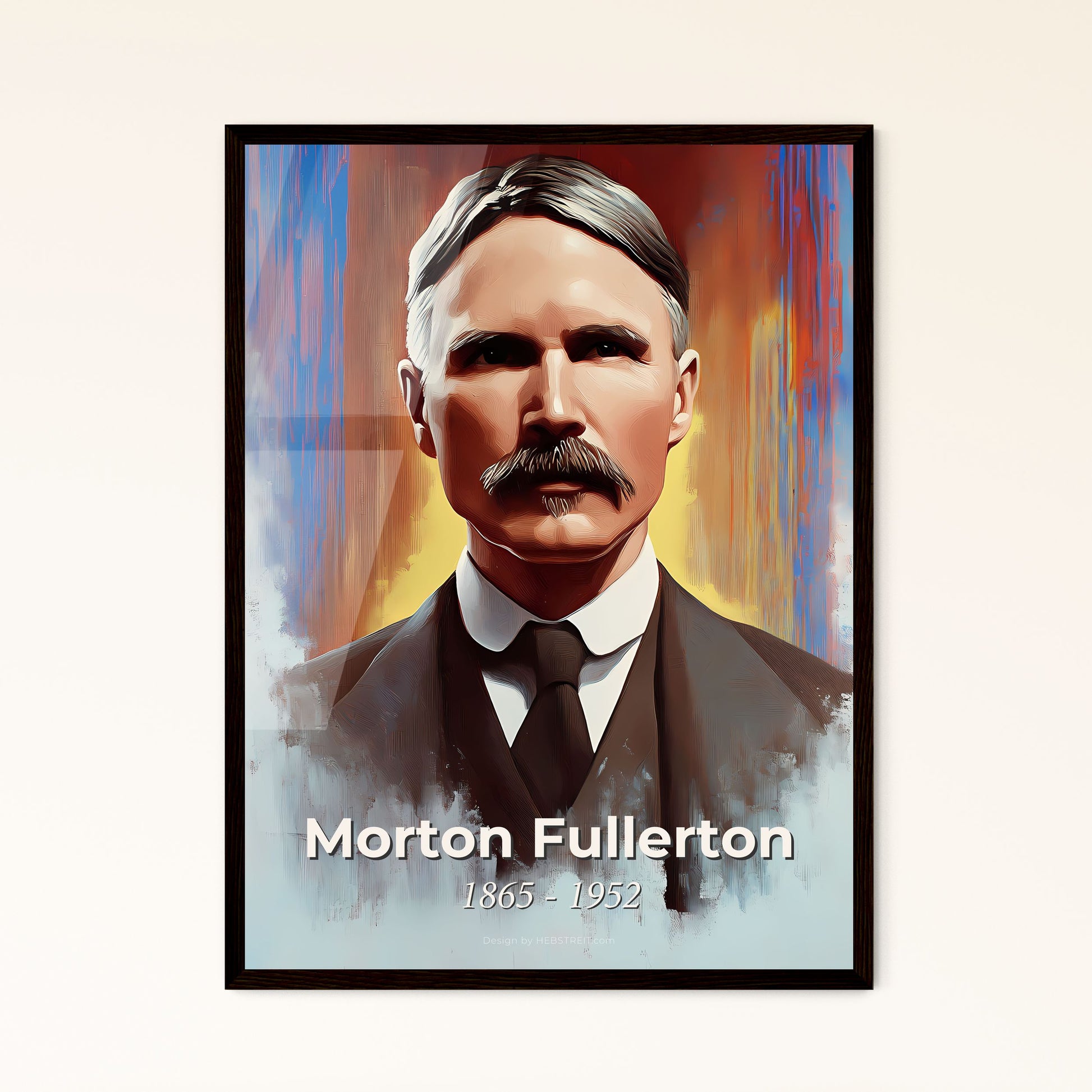 Portrait of Morton Fullerton, 1865 - 1952. Impressionistic painting of a man with a mustache.