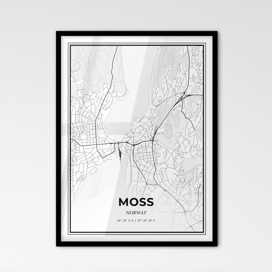 Moss Norway - Scandinavian Style City Map for Modern Home Decor