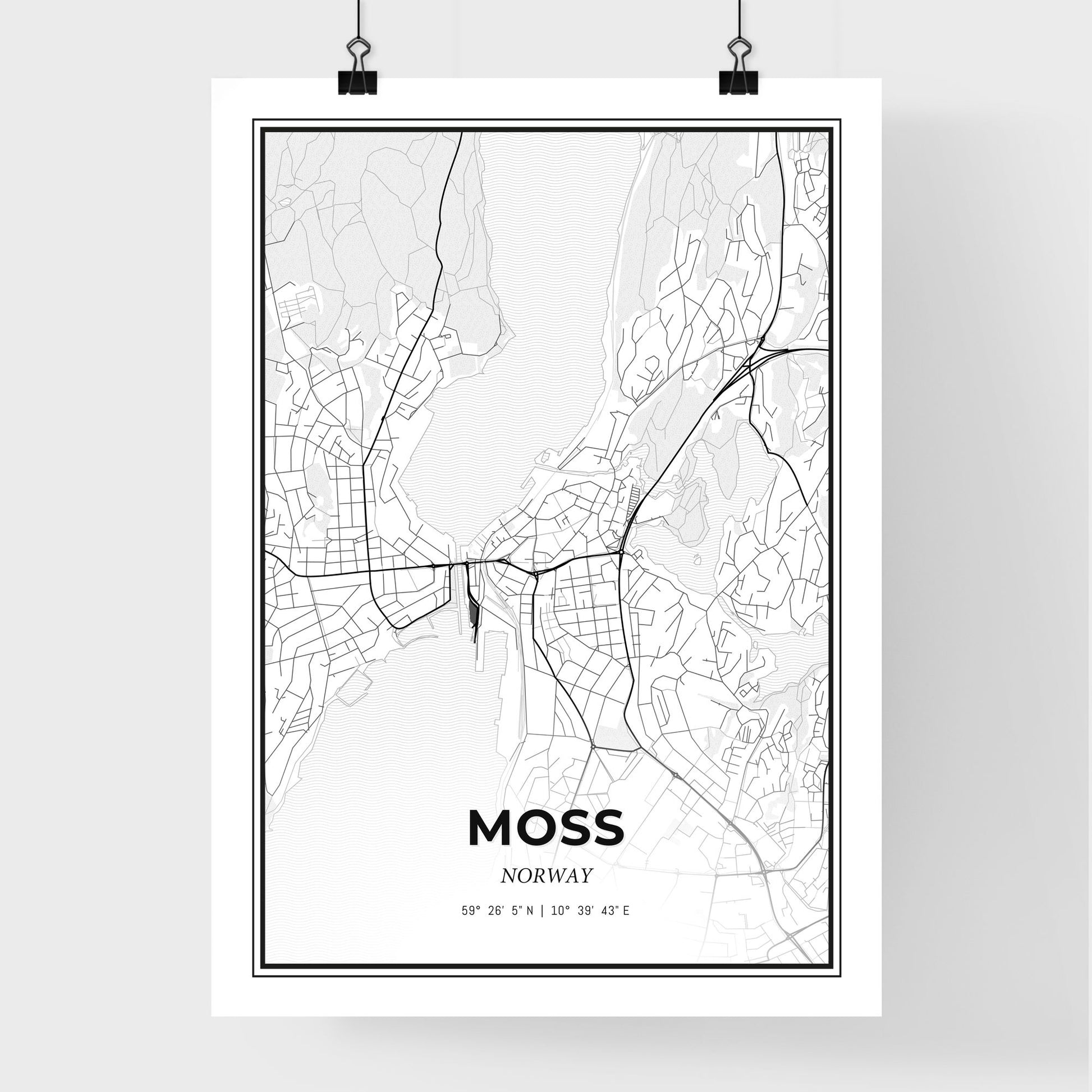 Moss Norway - Premium City Map Poster