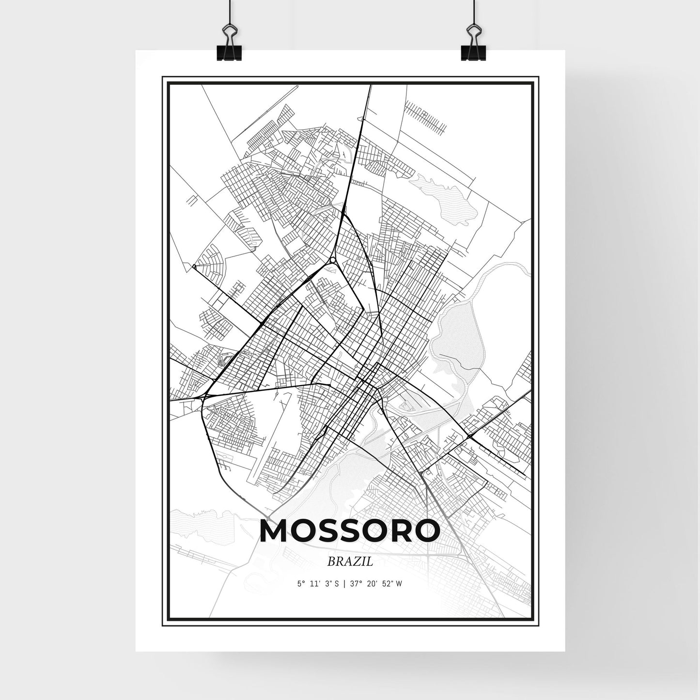 Mossoro Brazil - Premium City Map Poster