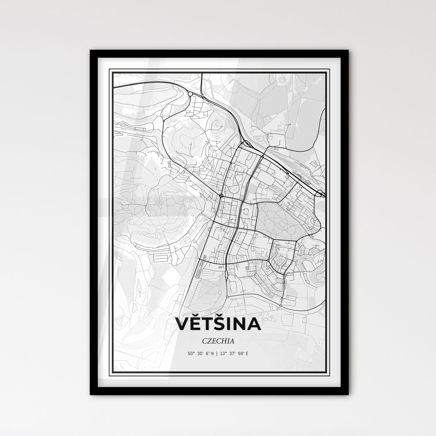  Most Czechia - Scandinavian Style City Map for Modern Home Decor