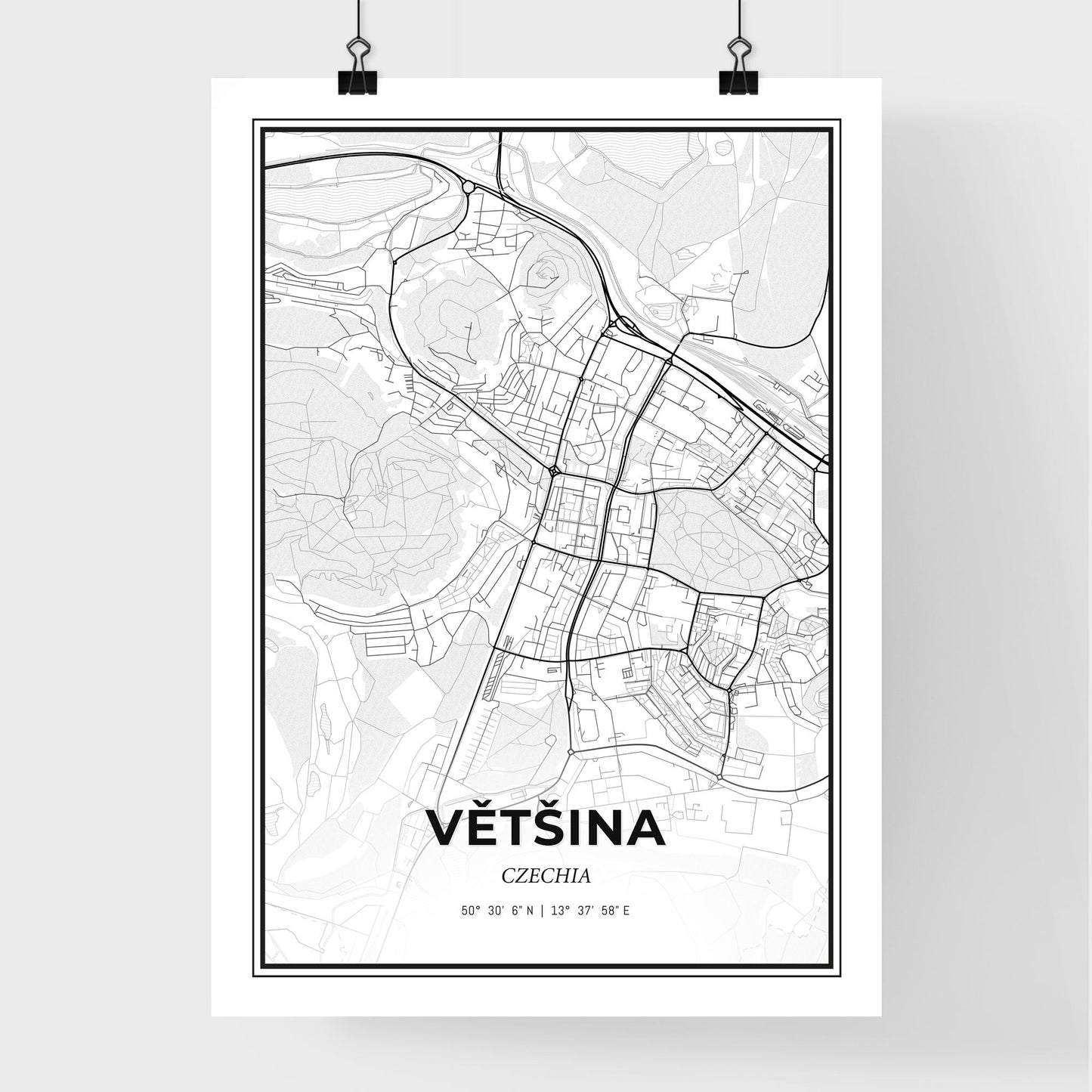  Most Czechia - Premium City Map Poster