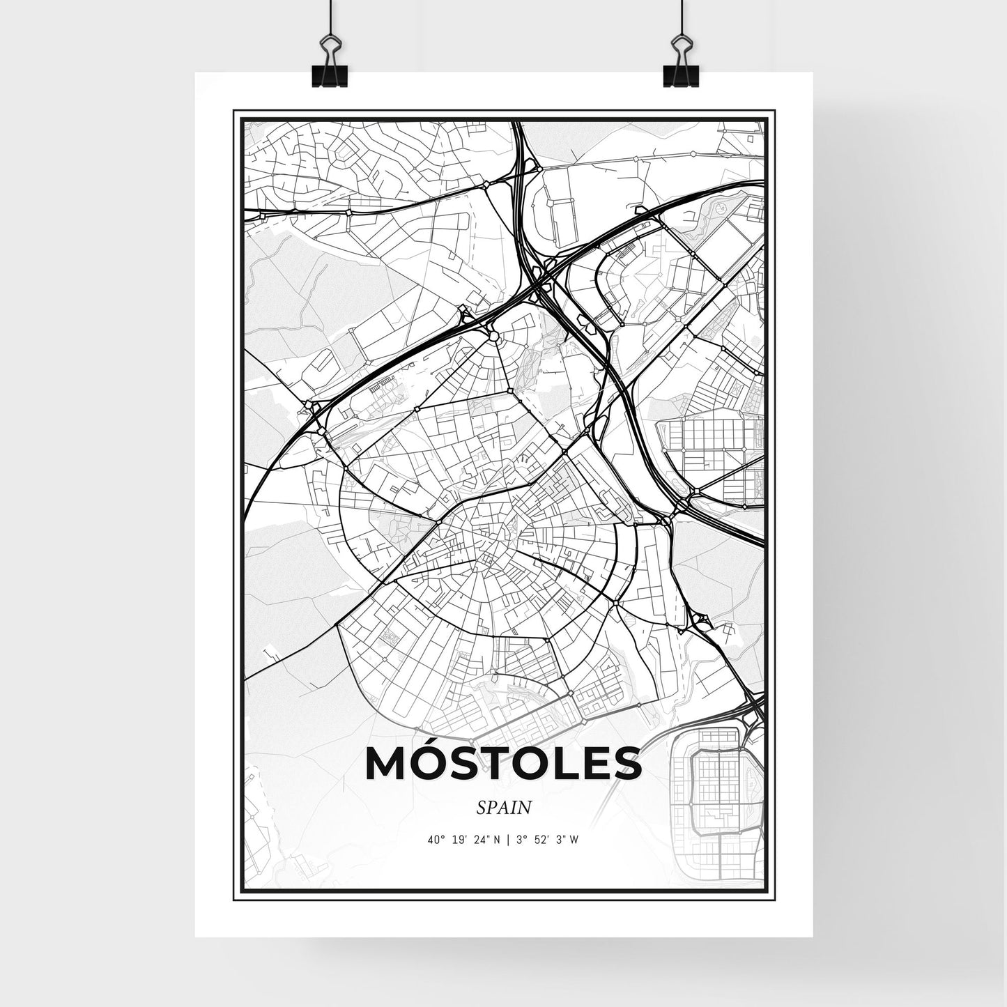 Móstoles Spain - Premium City Map Poster