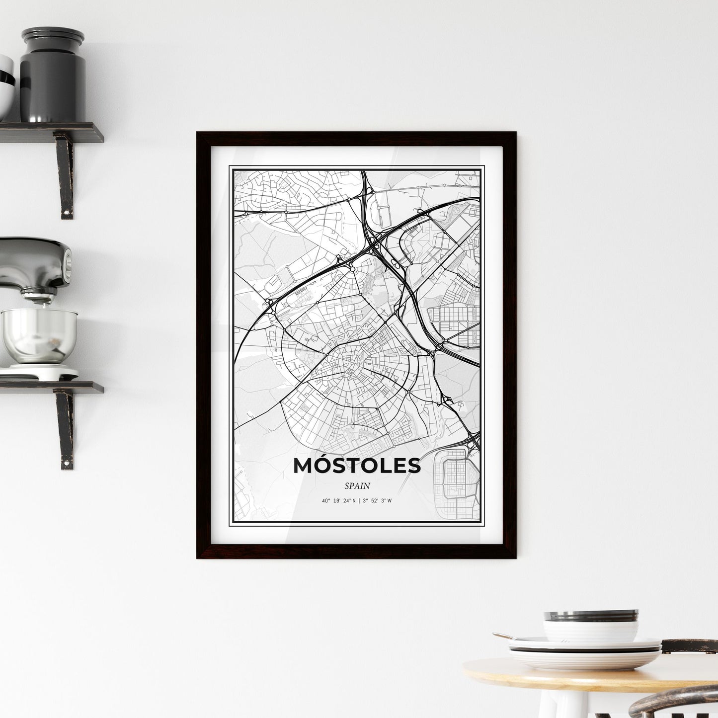 Móstoles Spain - Minimal City Map