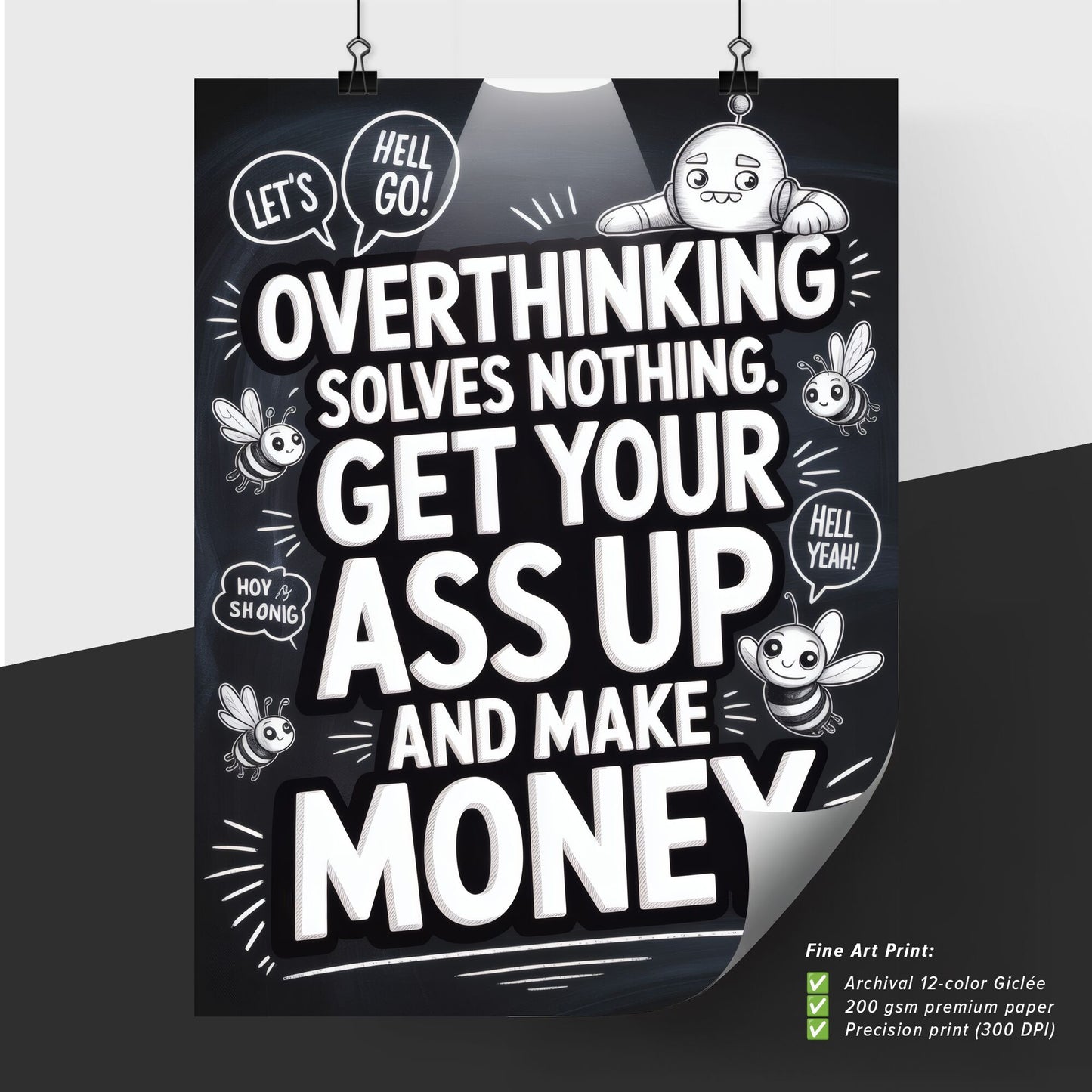 Motivational Quote: Overcoming Overthinking and Taking Action to Achieve Success and Financial Freedom.