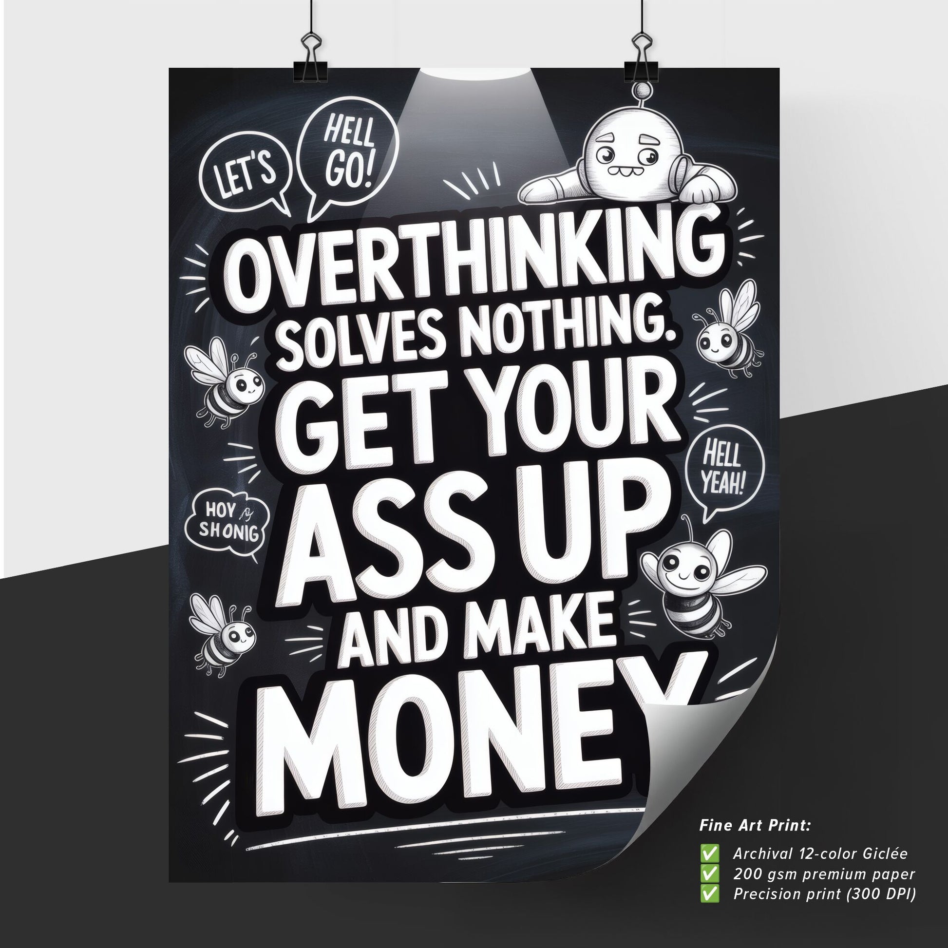 Motivational Quote: Overcoming Overthinking and Taking Action to Achieve Success and Financial Freedom.