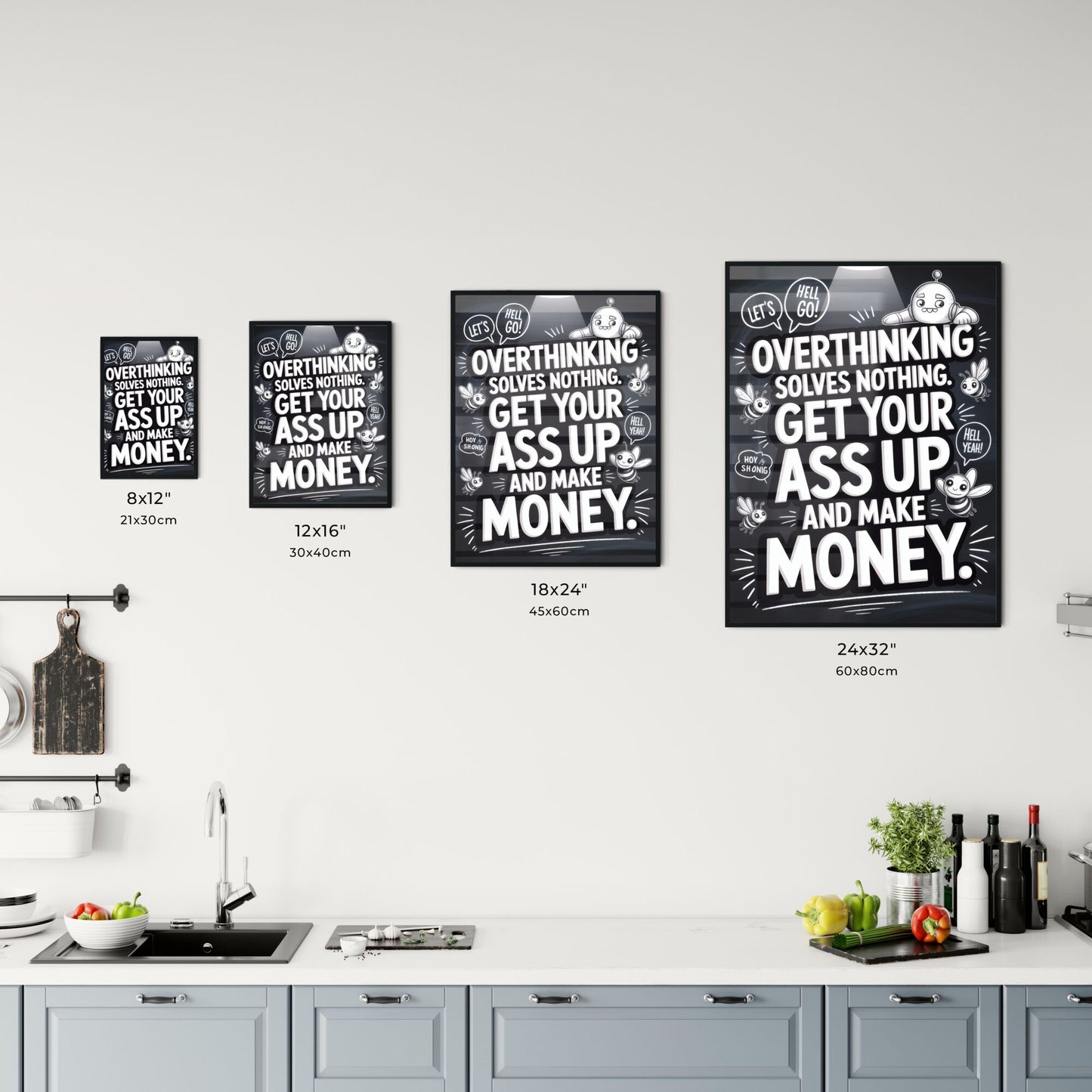 Motivational Quote: Overcoming Overthinking and Taking Action to Achieve Success and Financial Freedom. Chart