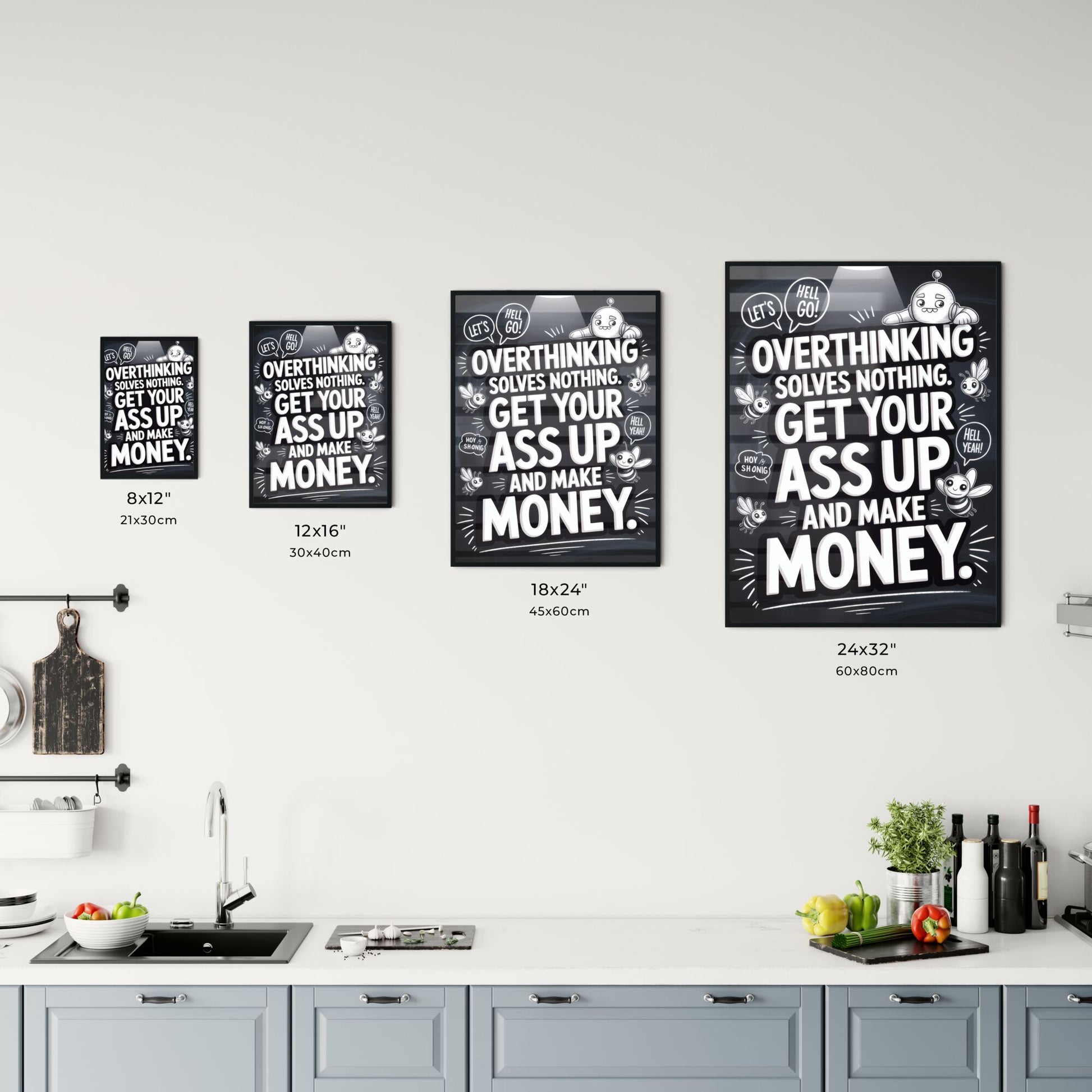 Motivational Quote: Overcoming Overthinking and Taking Action to Achieve Success and Financial Freedom. Chart