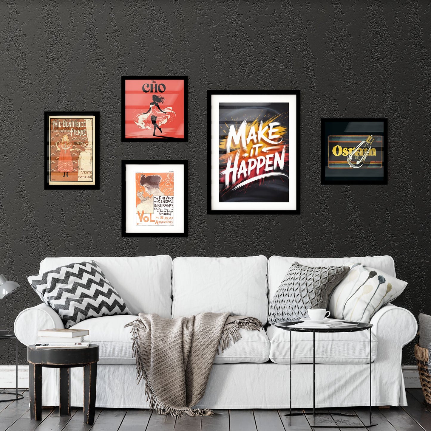 Motivational Quote: Make It Happen, Inspiring Wall Art Design for Home or Office Decor Collection