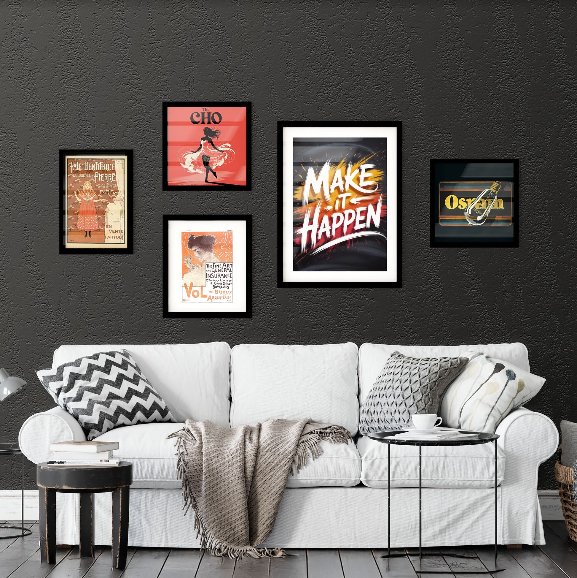 Motivational Quote: Make It Happen, Inspiring Wall Art Design for Home or Office Decor Collection