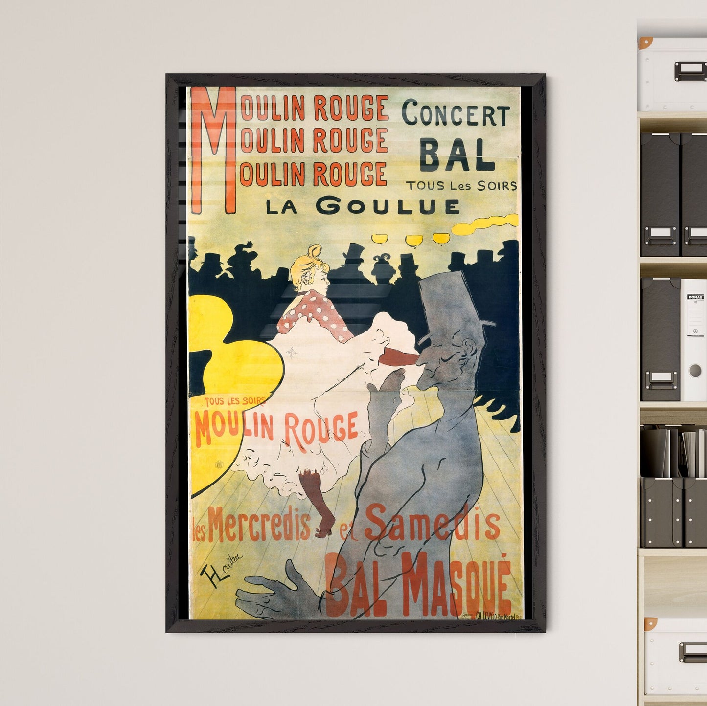 Moulin Rouge: La Goulue – Henri de Toulouse-Lautrec Framed Art Print