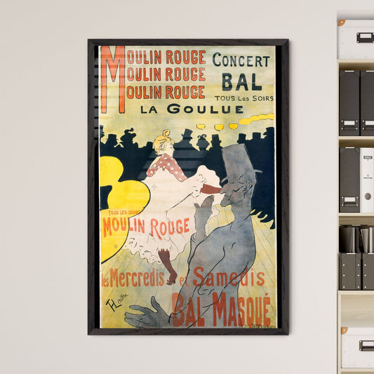 Moulin Rouge: La Goulue – Henri de Toulouse-Lautrec Framed Art Print