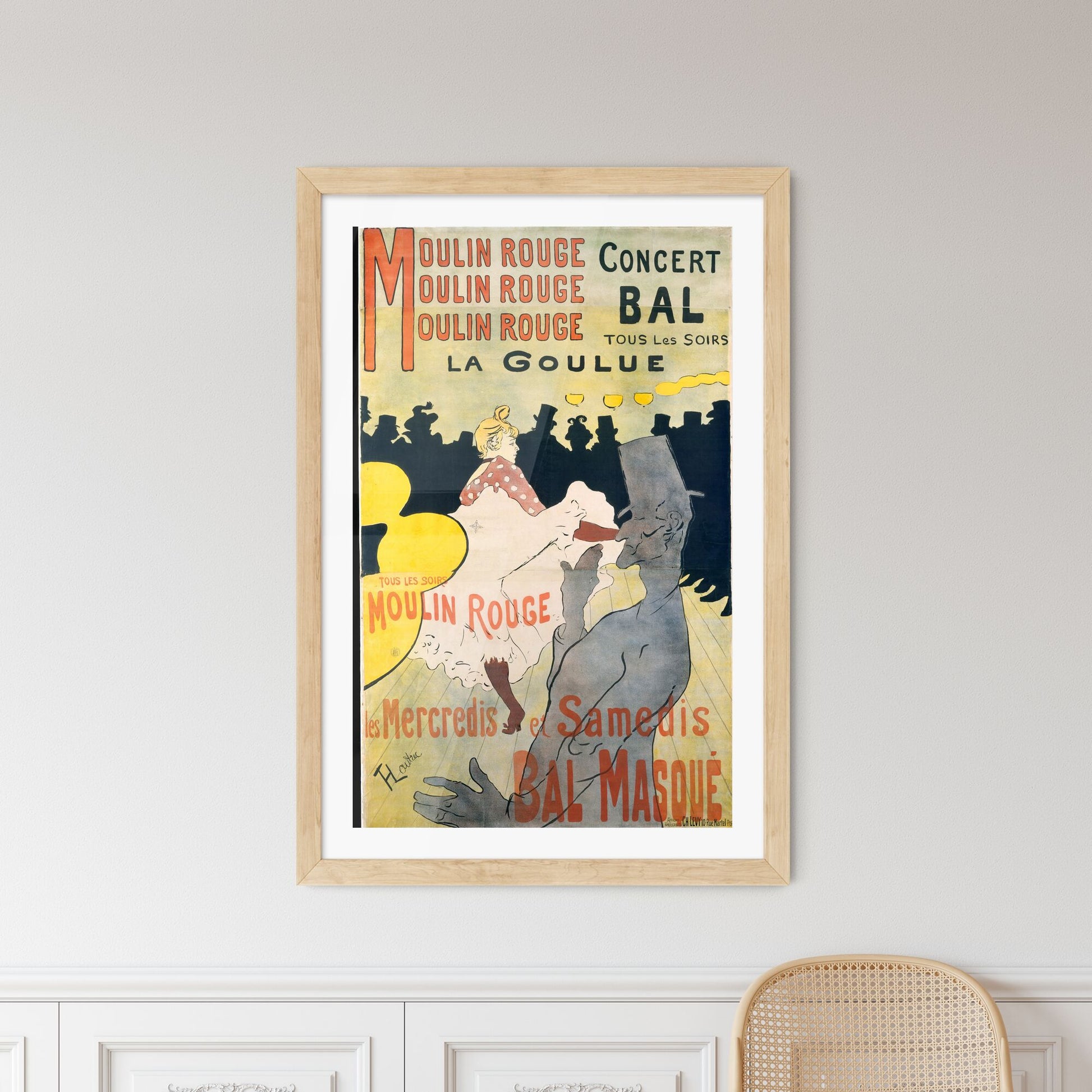 Framed Print of Moulin Rouge: La Goulue – Henri de Toulouse-Lautrec