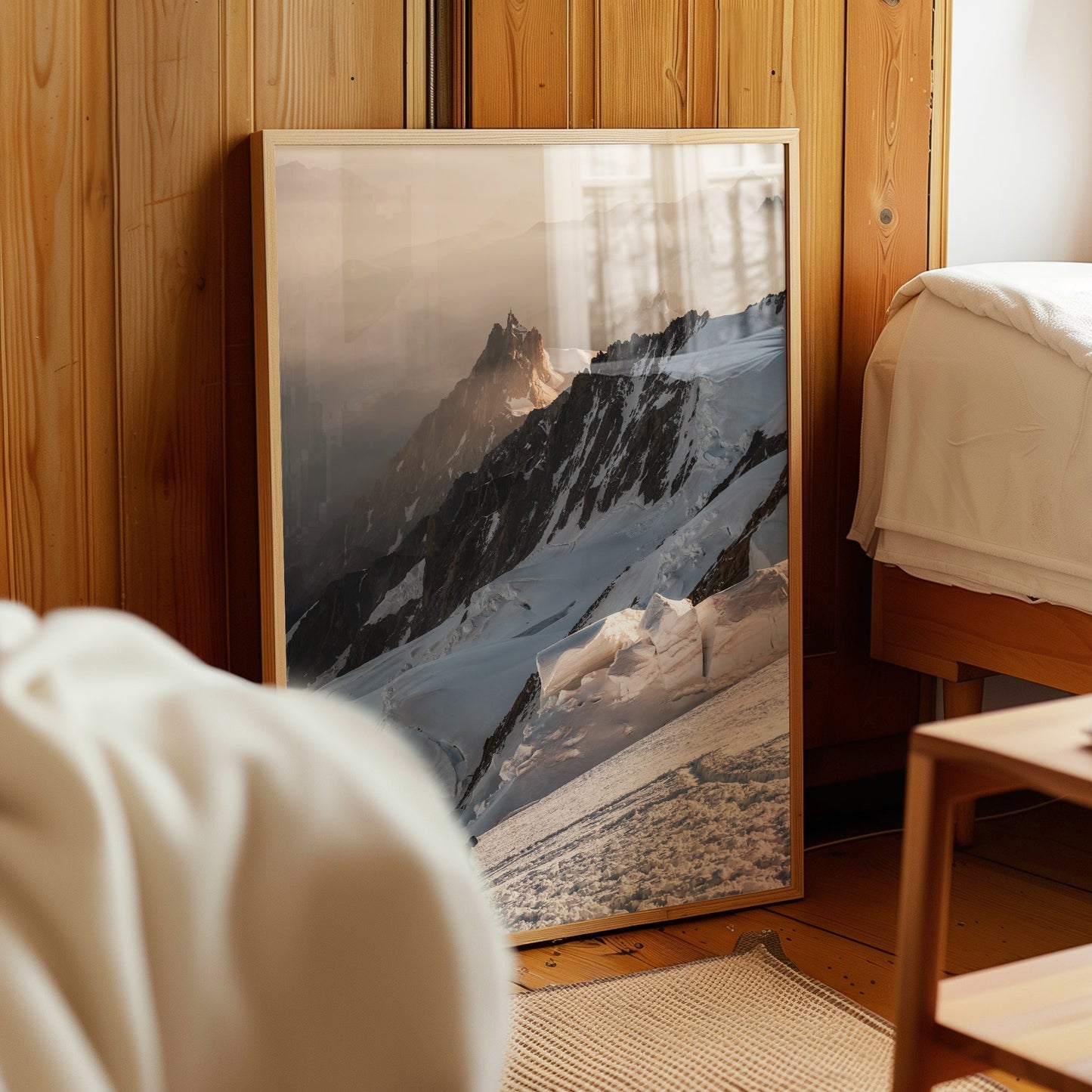 Mountaineers on Mont Blanc Print – Alpine Adventure Wall Art