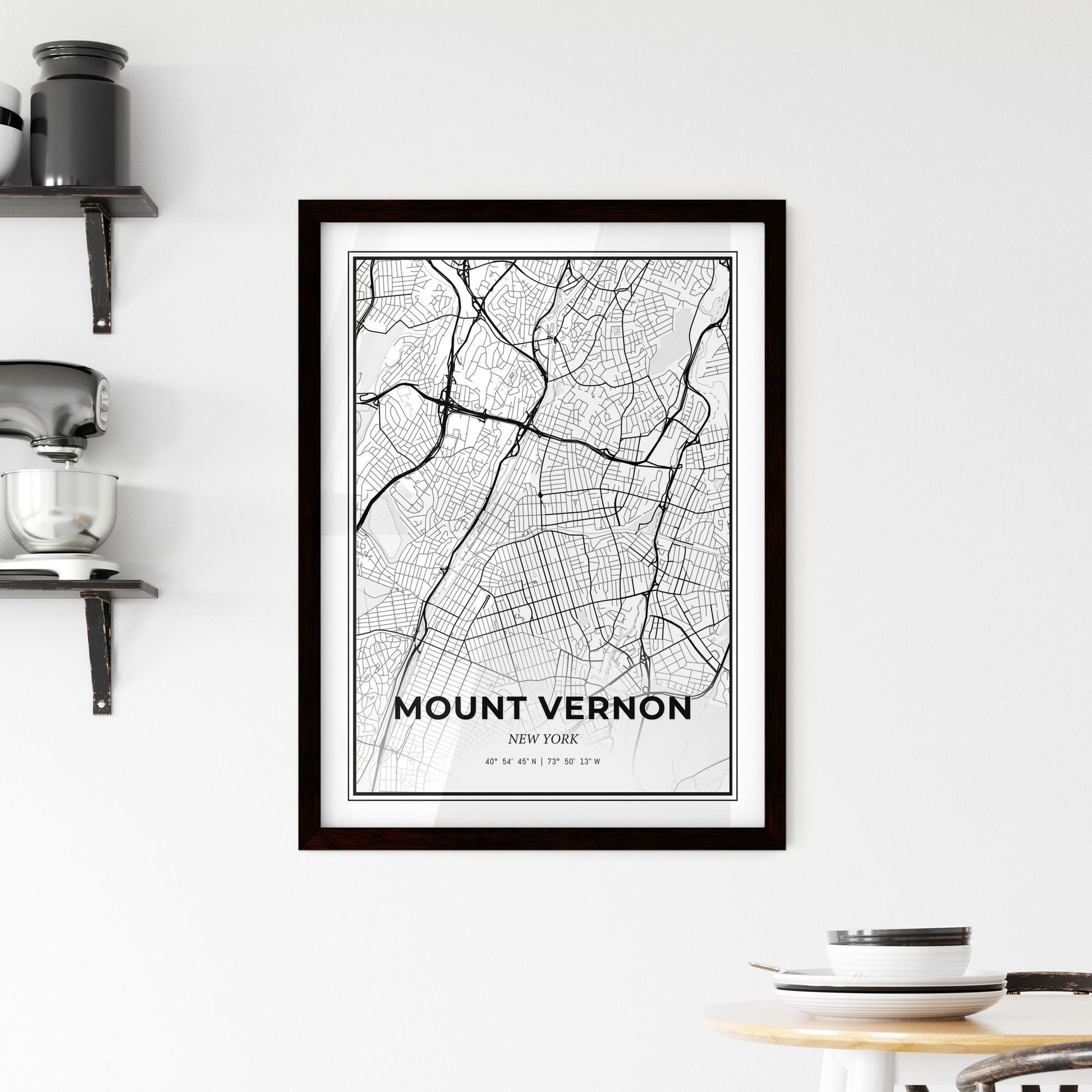 Mount Vernon New York - Minimal City Map