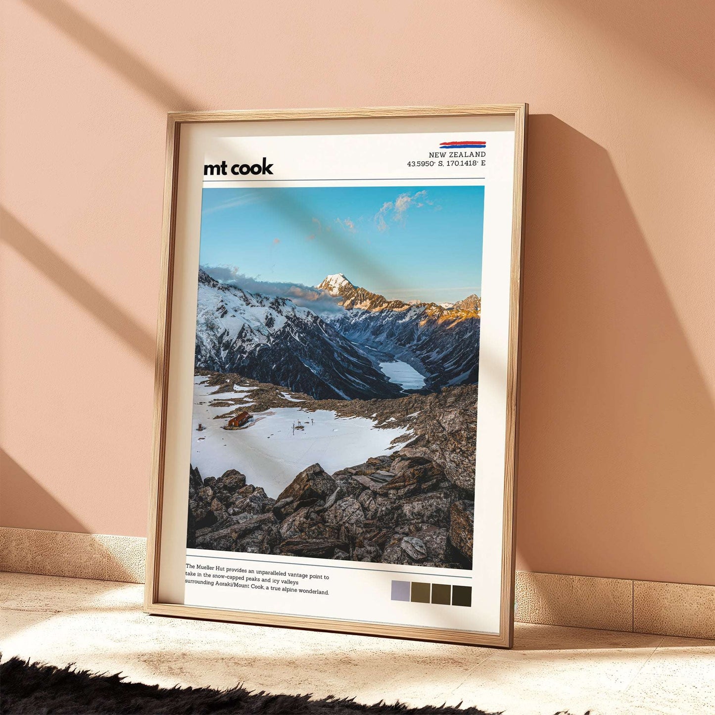 Mt Cook Wall Art Print – Aoraki / Mueller Hut, New Zealand