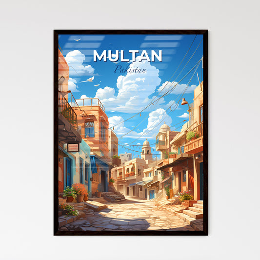 Multan Pakistan Cityscape Painting Artistic Skyline Blue Sky Vibrant Colors Default Title