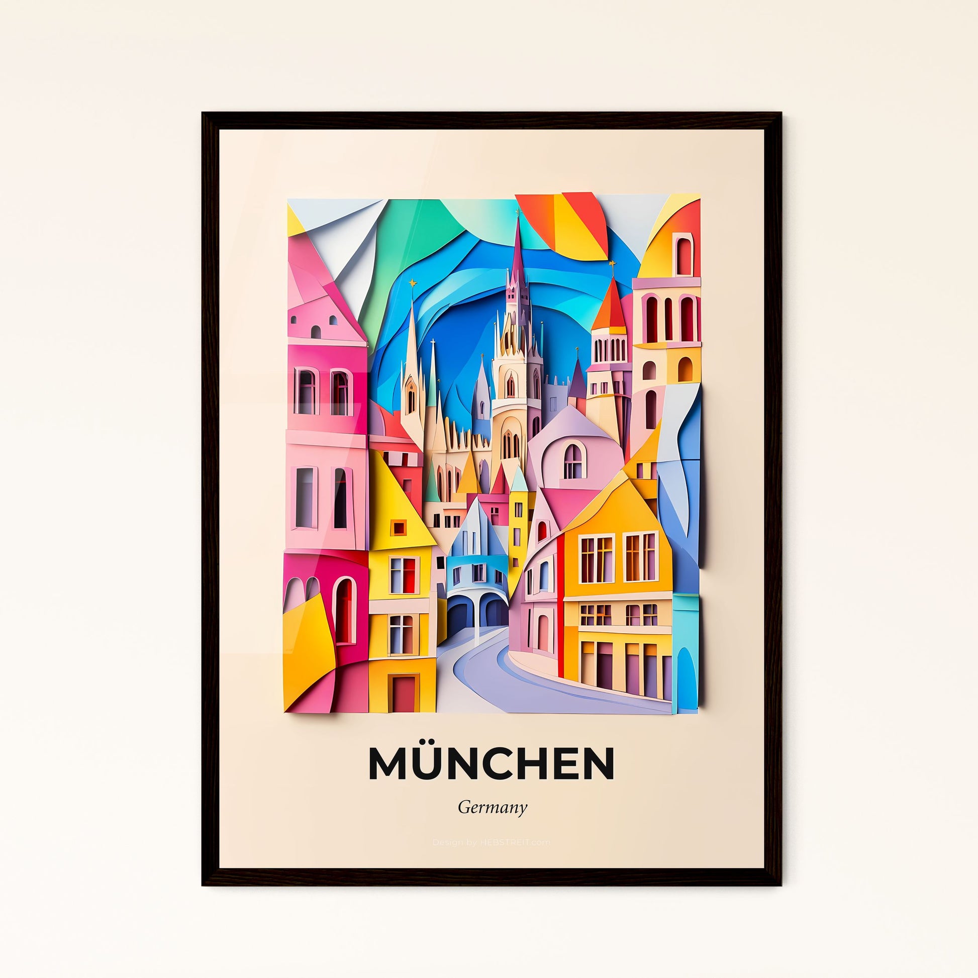 Vivid München, Germany - a colorful city with a clock tower in the middle