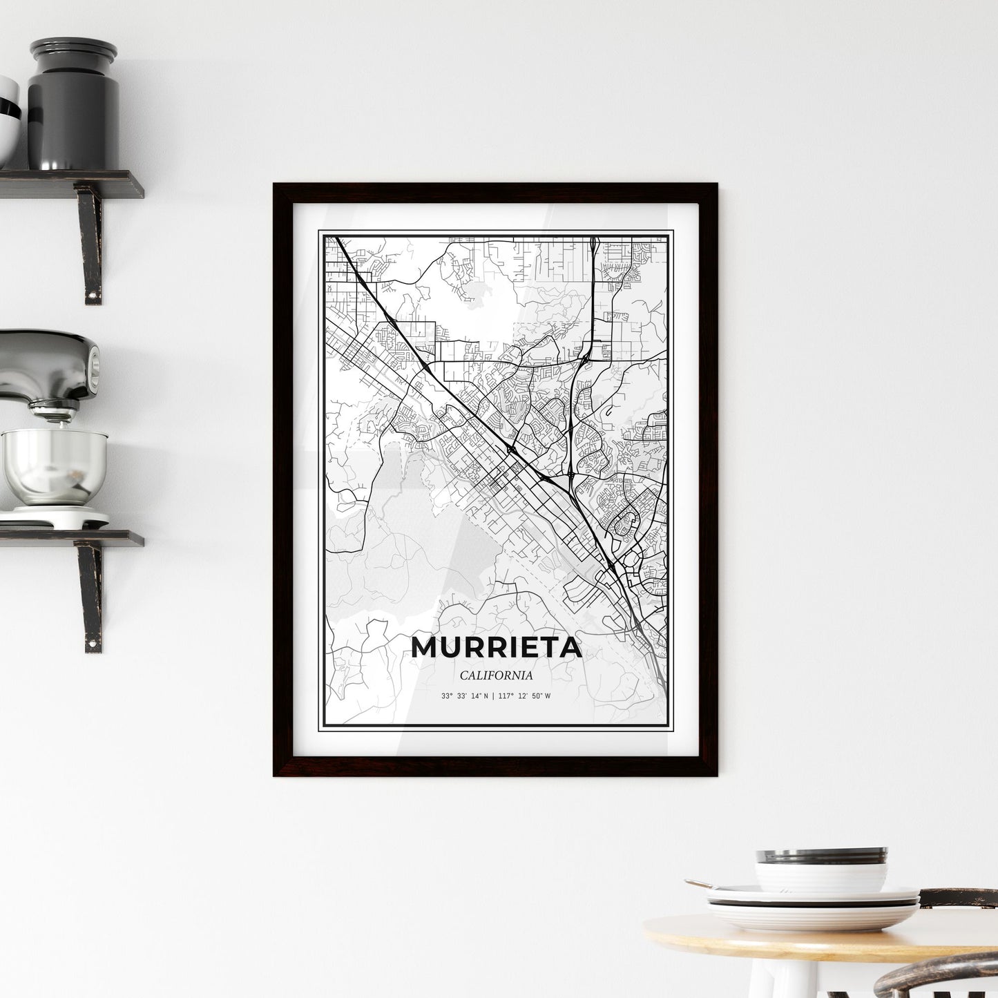 Murrieta California - Minimal City Map