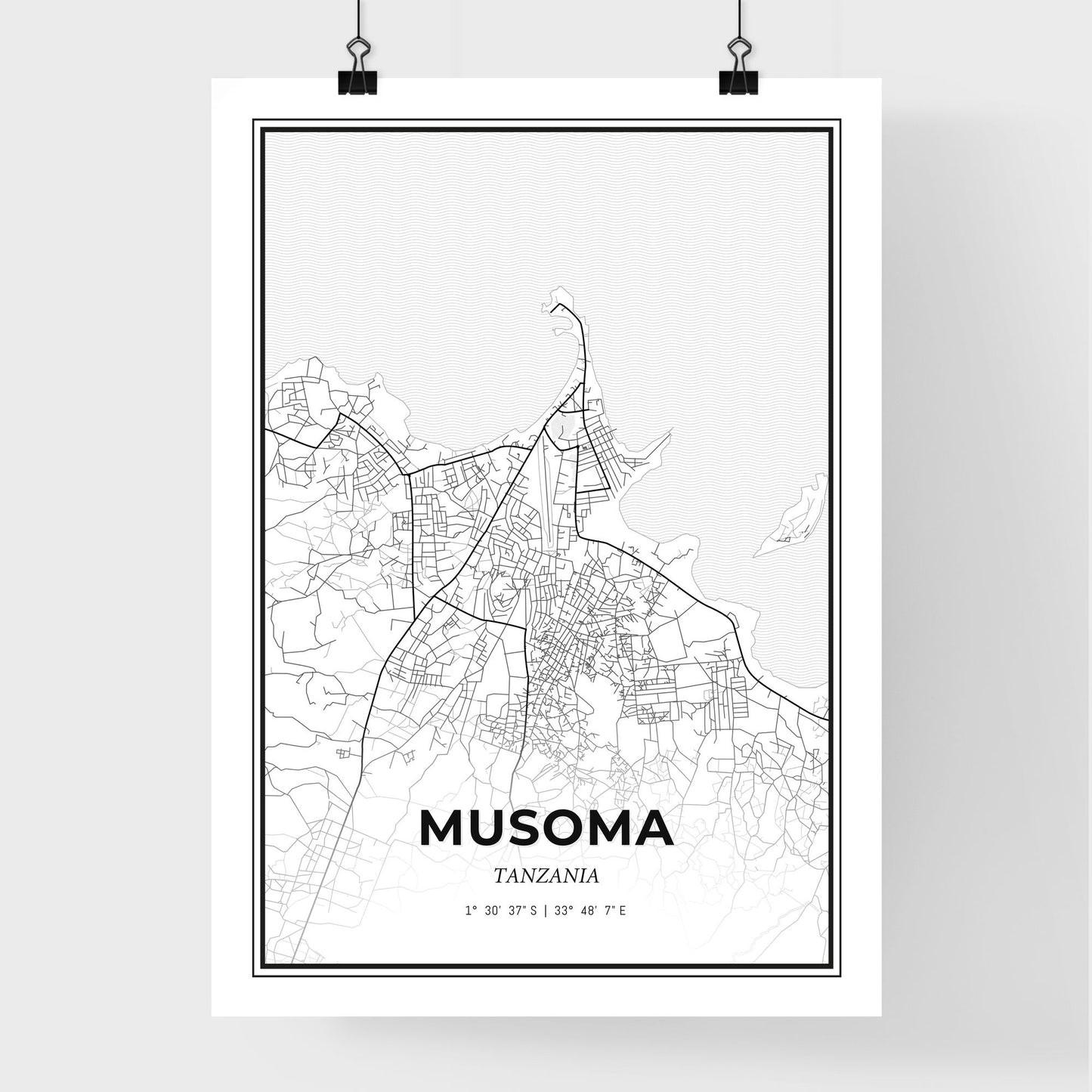 Musoma Tanzania - Premium City Map Poster