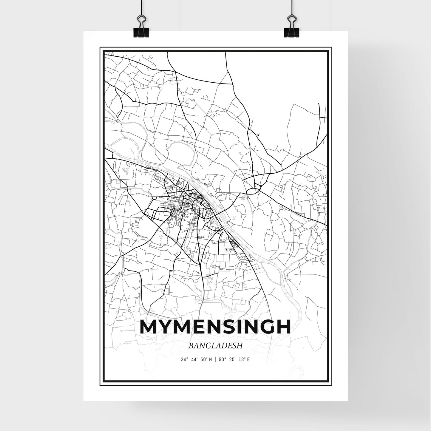 Mymensingh Bangladesh - Premium City Map Poster