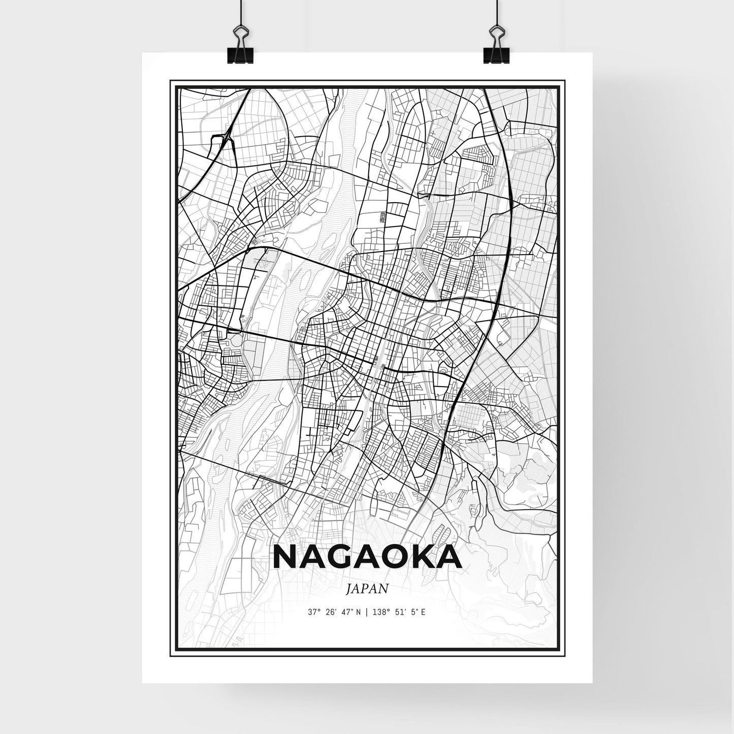 Nagaoka Japan - Premium City Map Poster