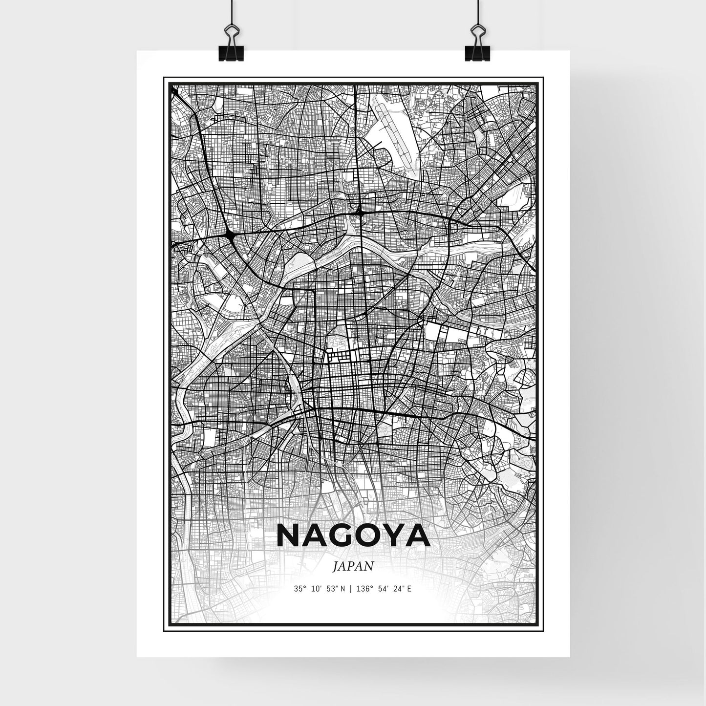 Nagoya Japan - Premium City Map Poster