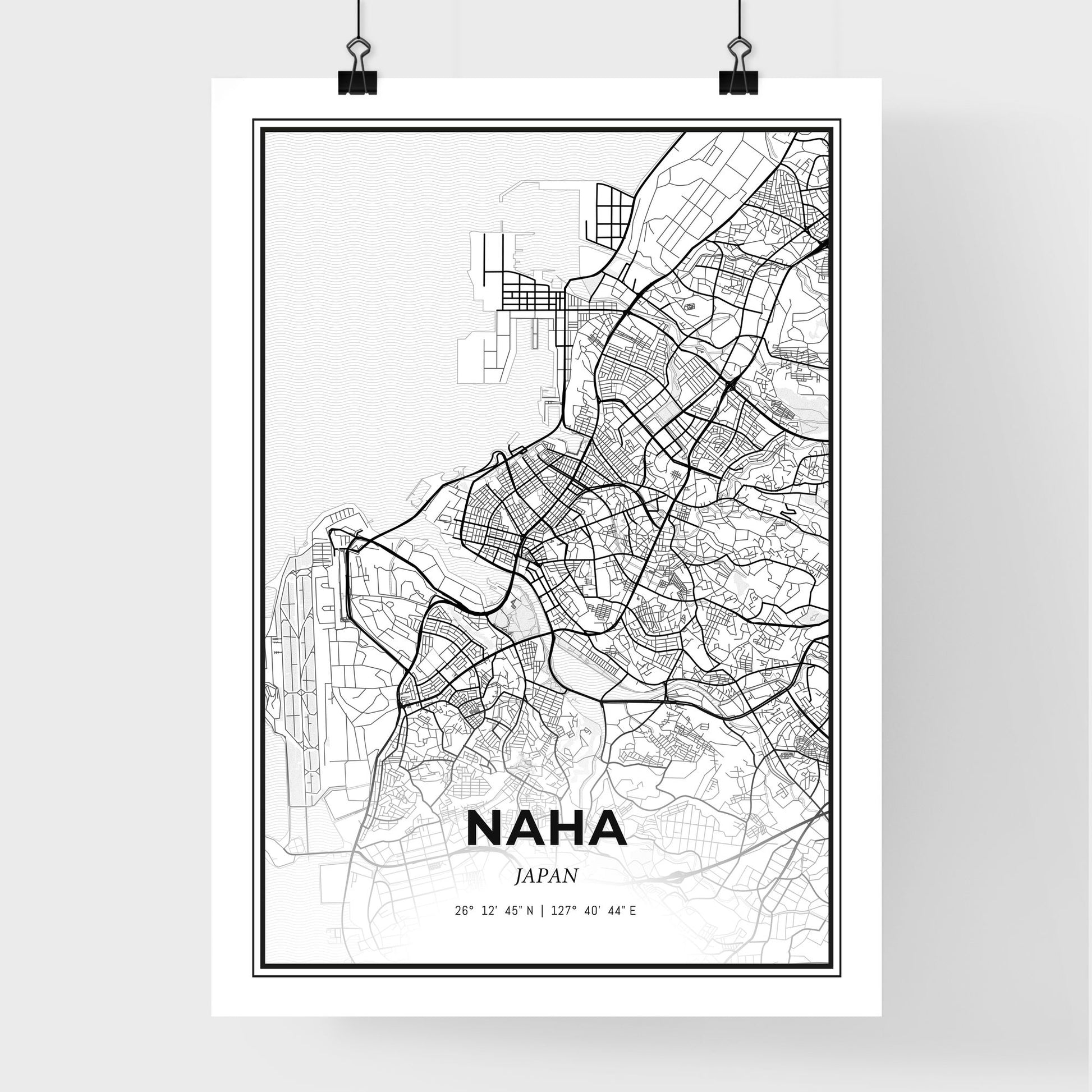 Naha Japan - Premium City Map Poster