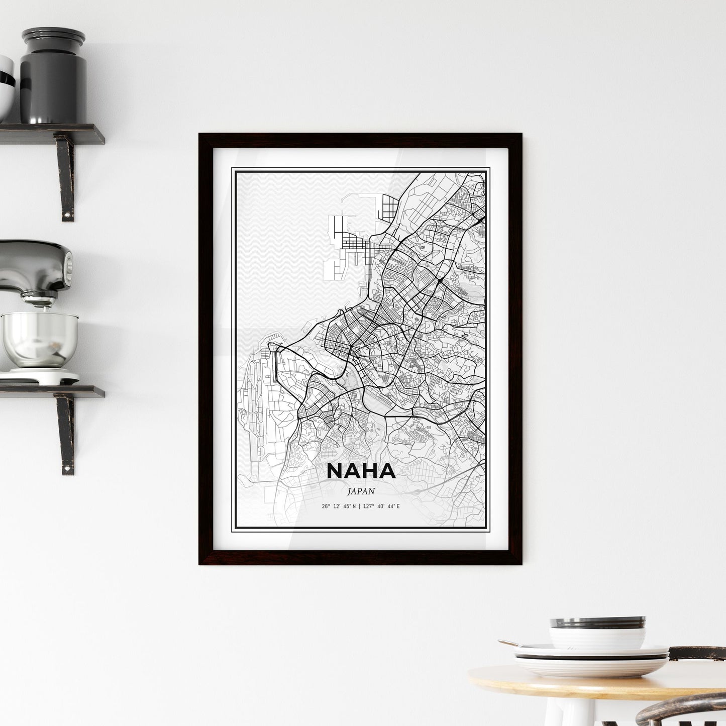 Naha Japan - Minimal City Map