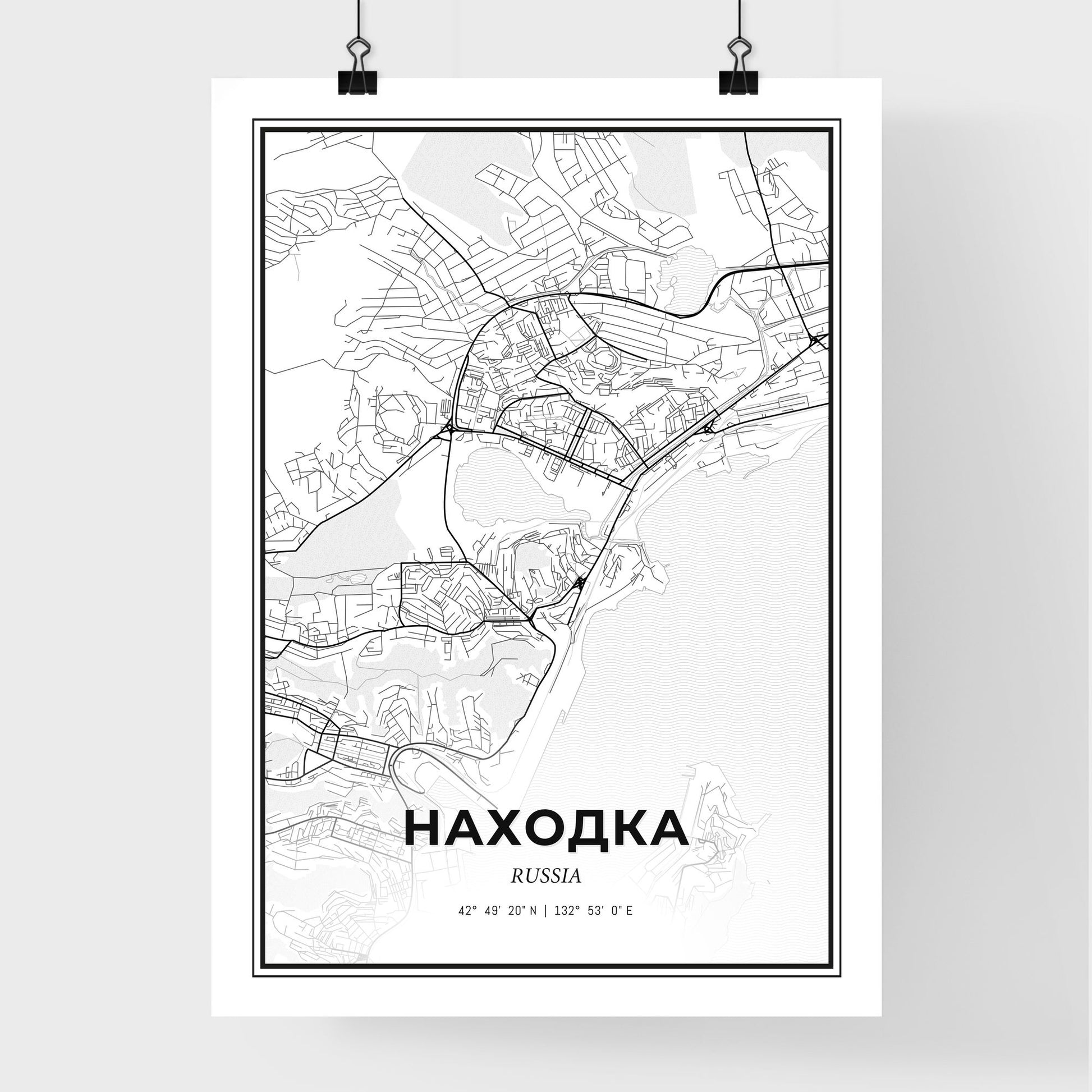 Nakhodka Russia - Premium City Map Poster