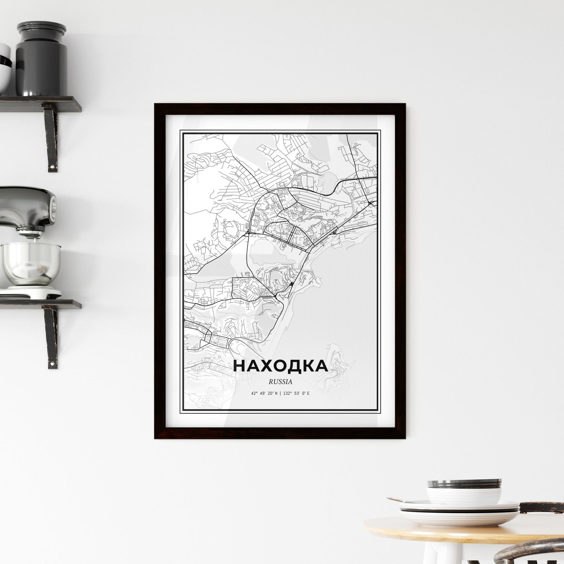 Nakhodka Russia - Minimal City Map