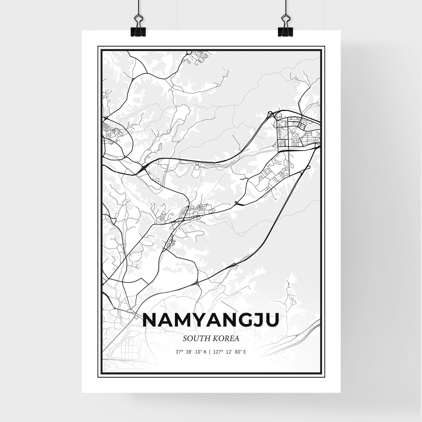 Namyangju South Korea - Premium City Map Poster