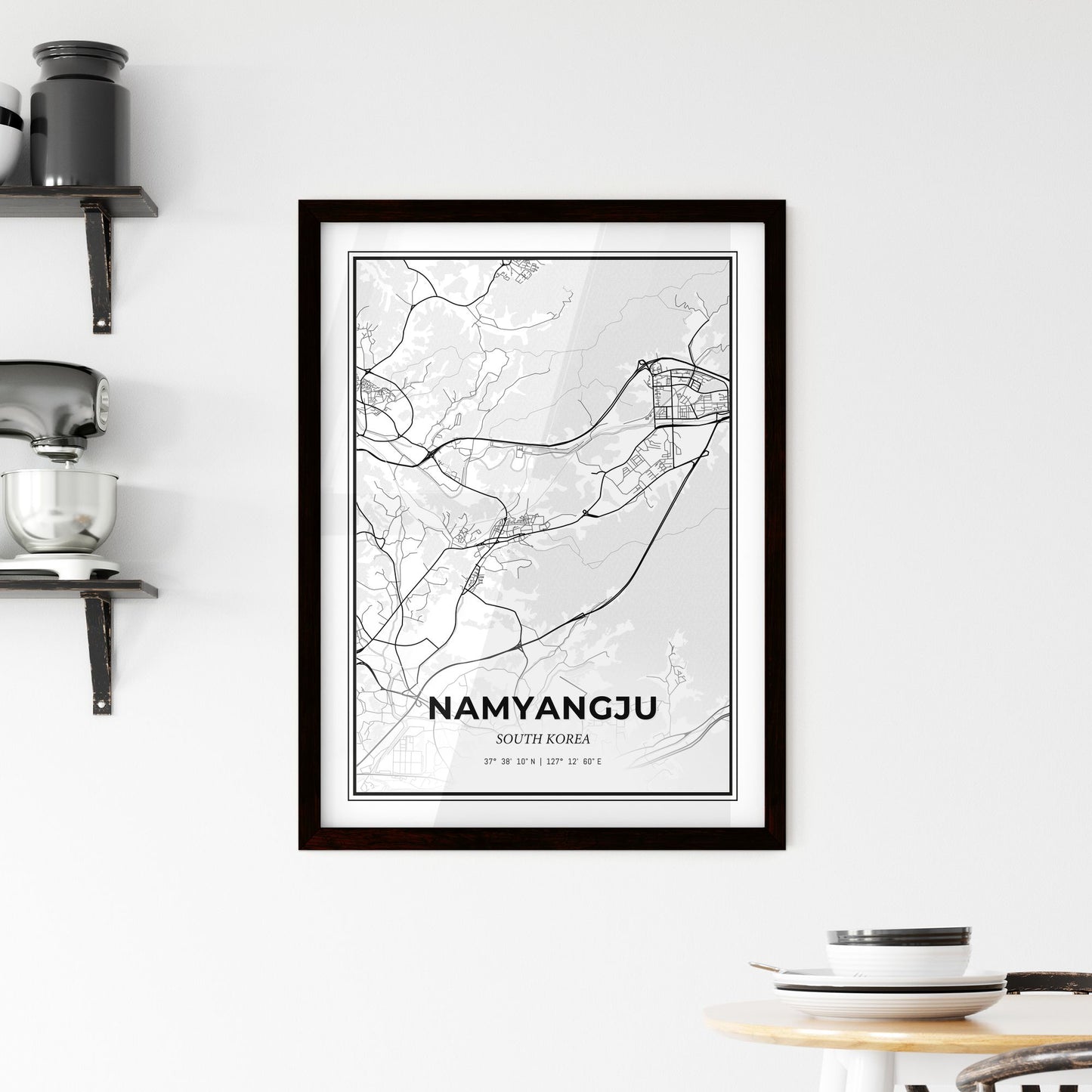 Namyangju South Korea - Minimal City Map