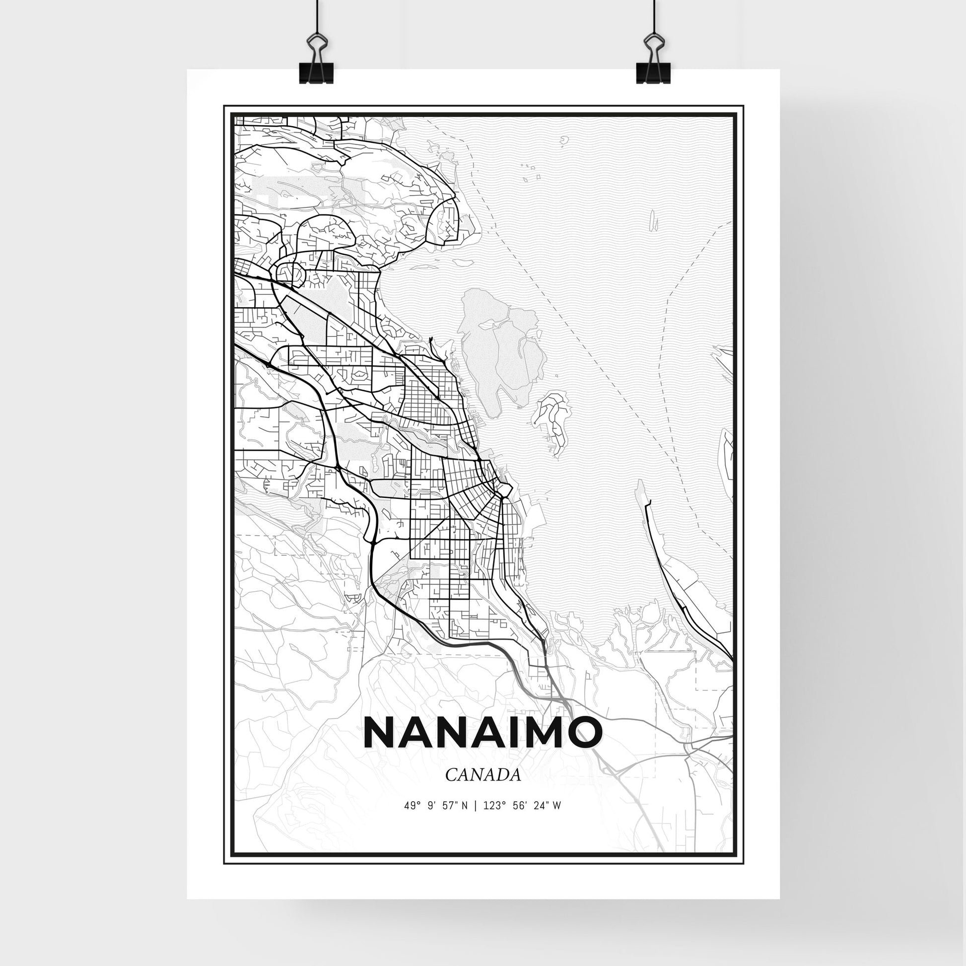 Nanaimo Canada - Premium City Map Poster