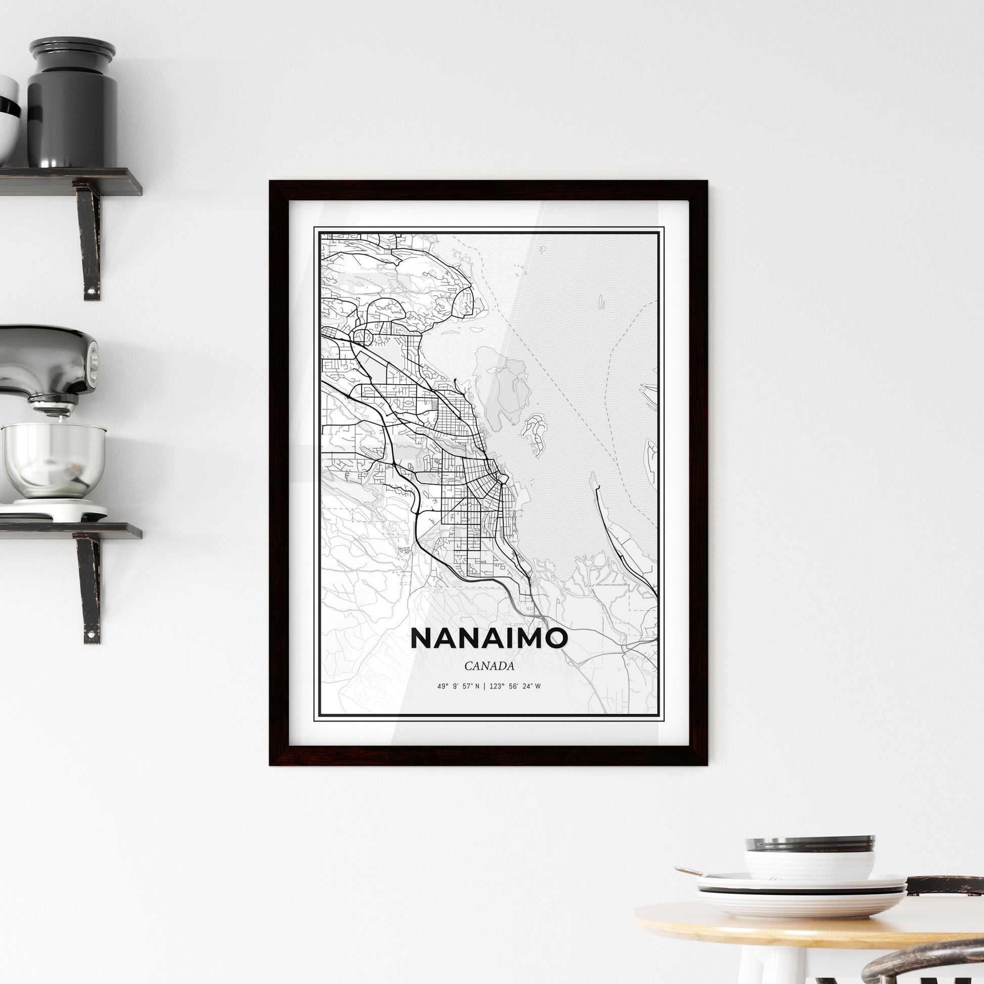 Nanaimo Canada - Minimal City Map