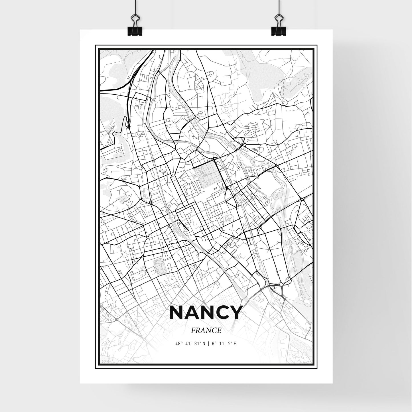 Nancy France - Premium City Map Poster