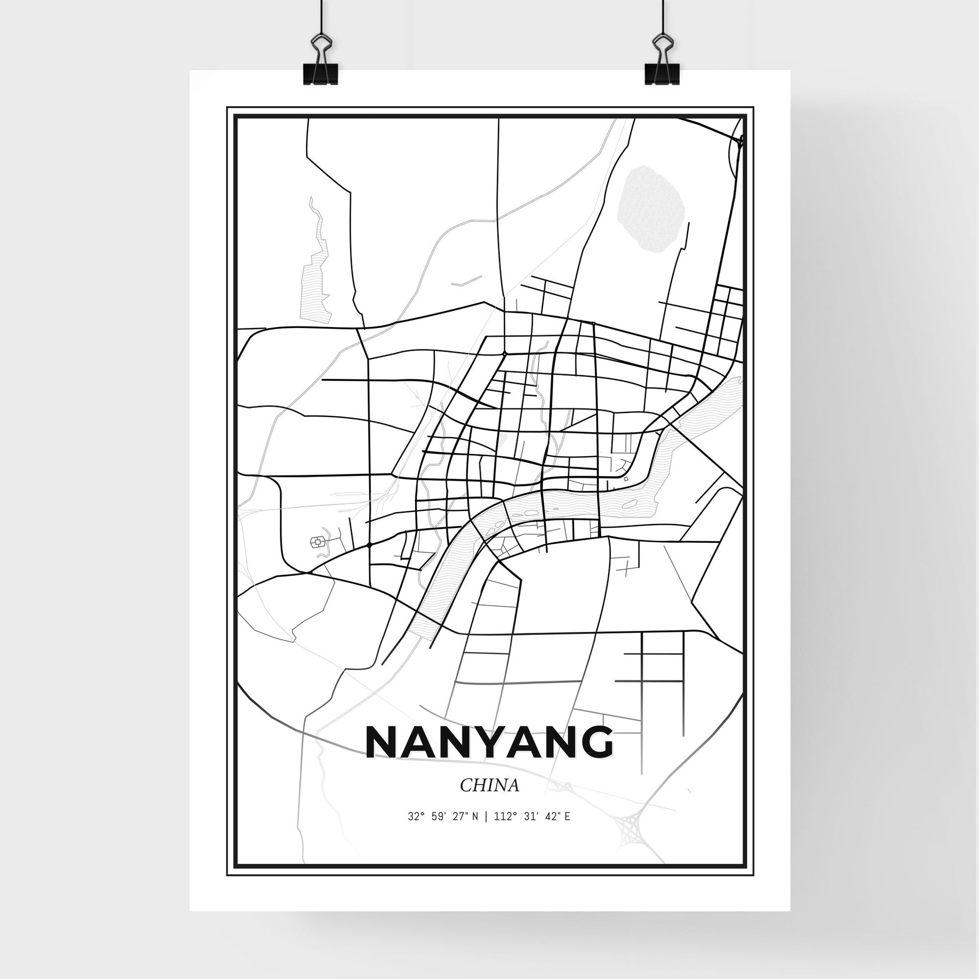 Nanyang China - Premium City Map Poster