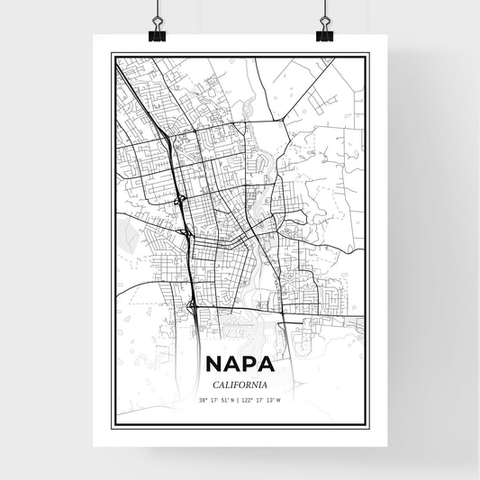 Napa California - Premium City Map Poster