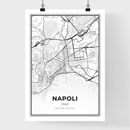 Naples Italy - Premium City Map Poster